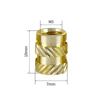 M5x10mm Pirinç Insert Somun - 3D Baskı Uyumlu