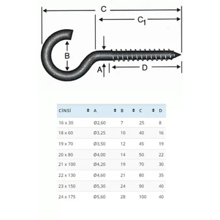 Ennalbur BA1860 18X60 Açık Piton 10 Adet