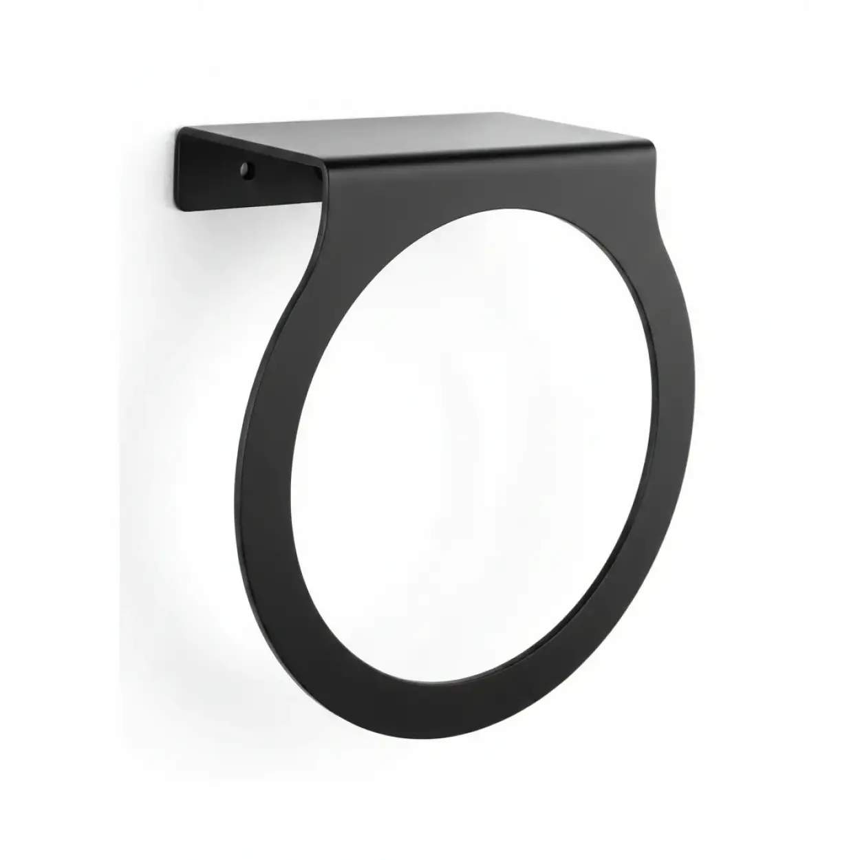 TEMA - TENOX DÜZ MAT SİYAH YUVARLAK HAVLULUK