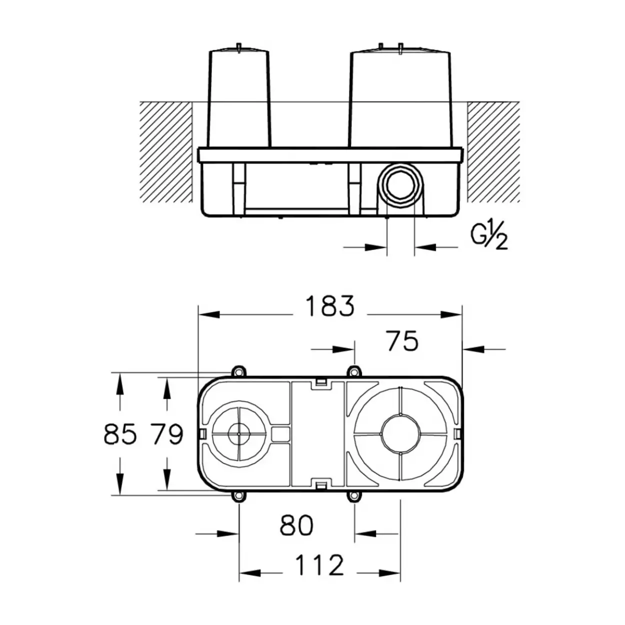 Artema Ankastre Lavabo Bataryası (Sıva Altı) A42230