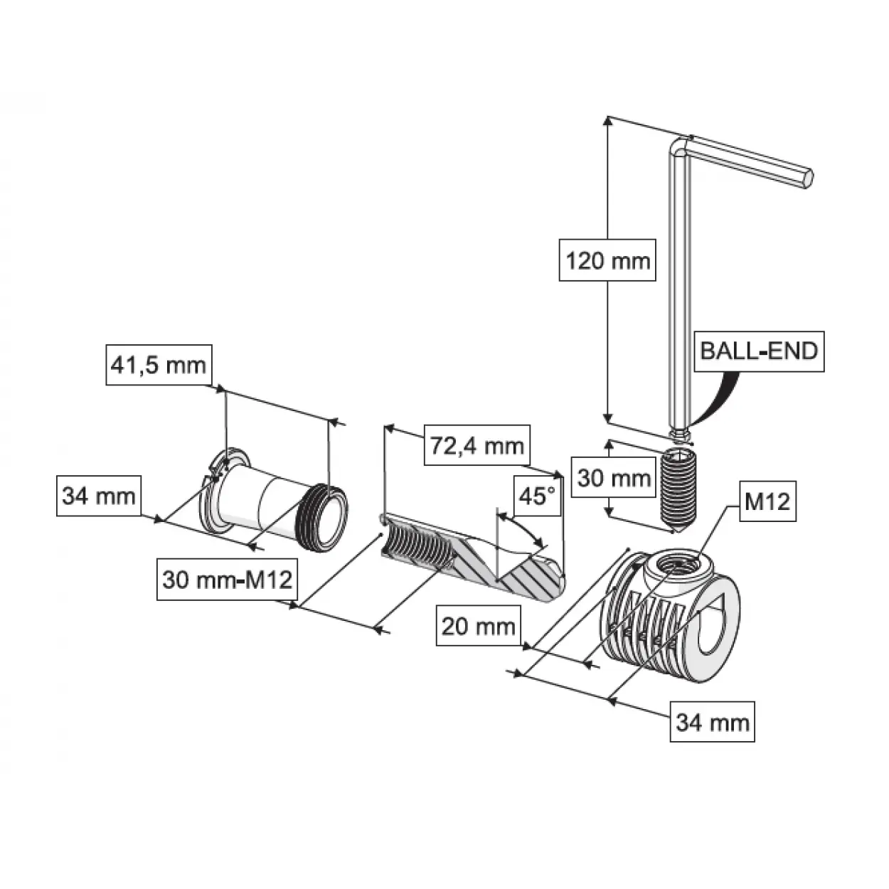 ASMA KLOZET GİZLİ MONTAJ SETİ T1 - ÜSTTEN MONTAJ