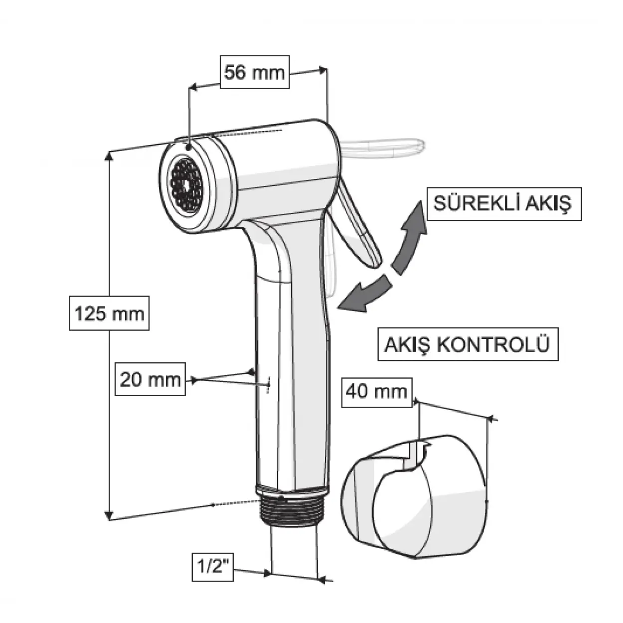 CONSOLATUS PASLANMAZ ÇELİK HORTUMLU TAHARETMATİK (ALTIN)