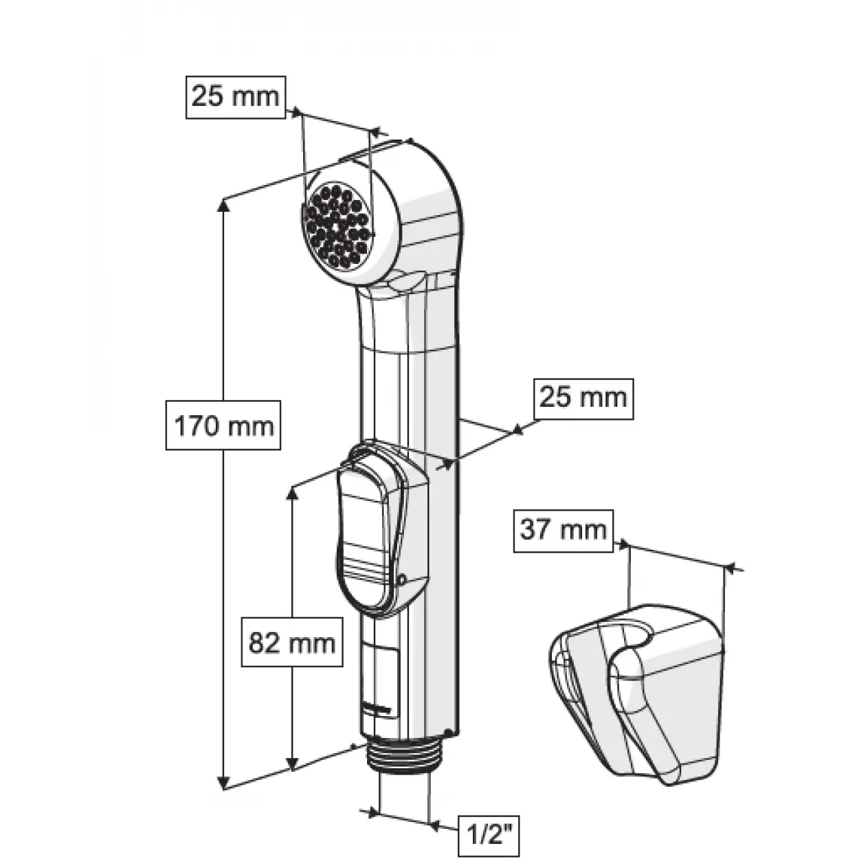CONSOLATUS PASLANMAZ ÇELİK HORTUMLU TAHARETMATİK (KROM)