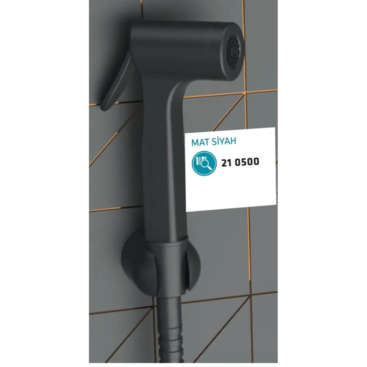 CONSOLATUS PASLANMAZ ÇELİK HORTUMLU TAHARETMATİK (MAT SİYAH)