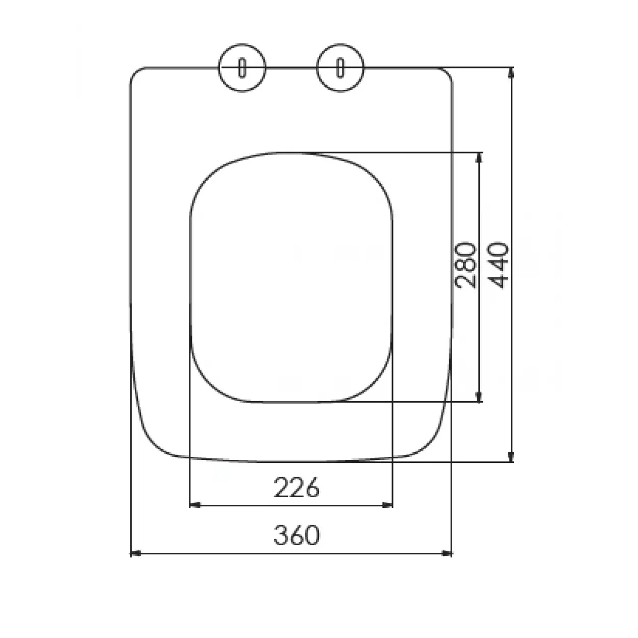 DIAMOND KLOZET KAPAĞI (YAVAŞ KAPANAN - METAL MENTEŞELİ - ÜSTTEN SIKMALI)