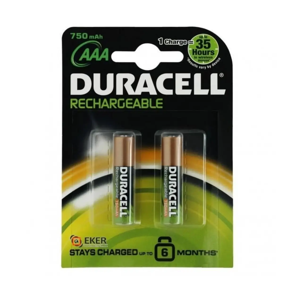 Duracell Şarjedilebilir İnce Kalem Pil 2li AAA 750 mAh