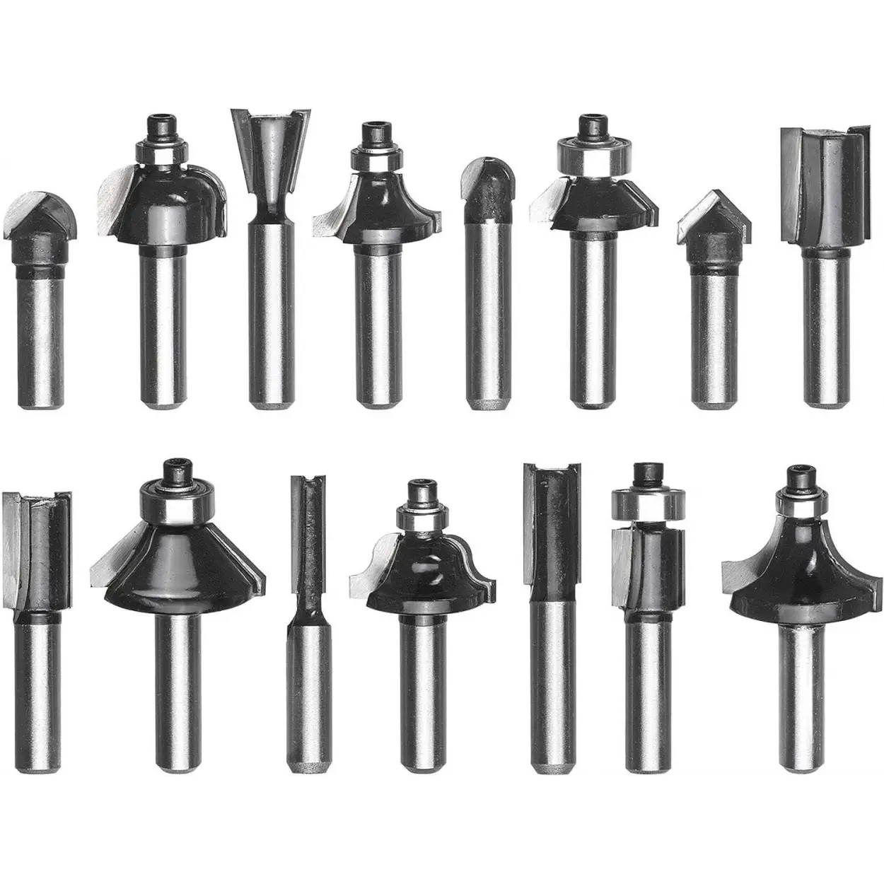 Einhell  15 Parça Karışık Freze Ucu Seti 8 mm Şaft