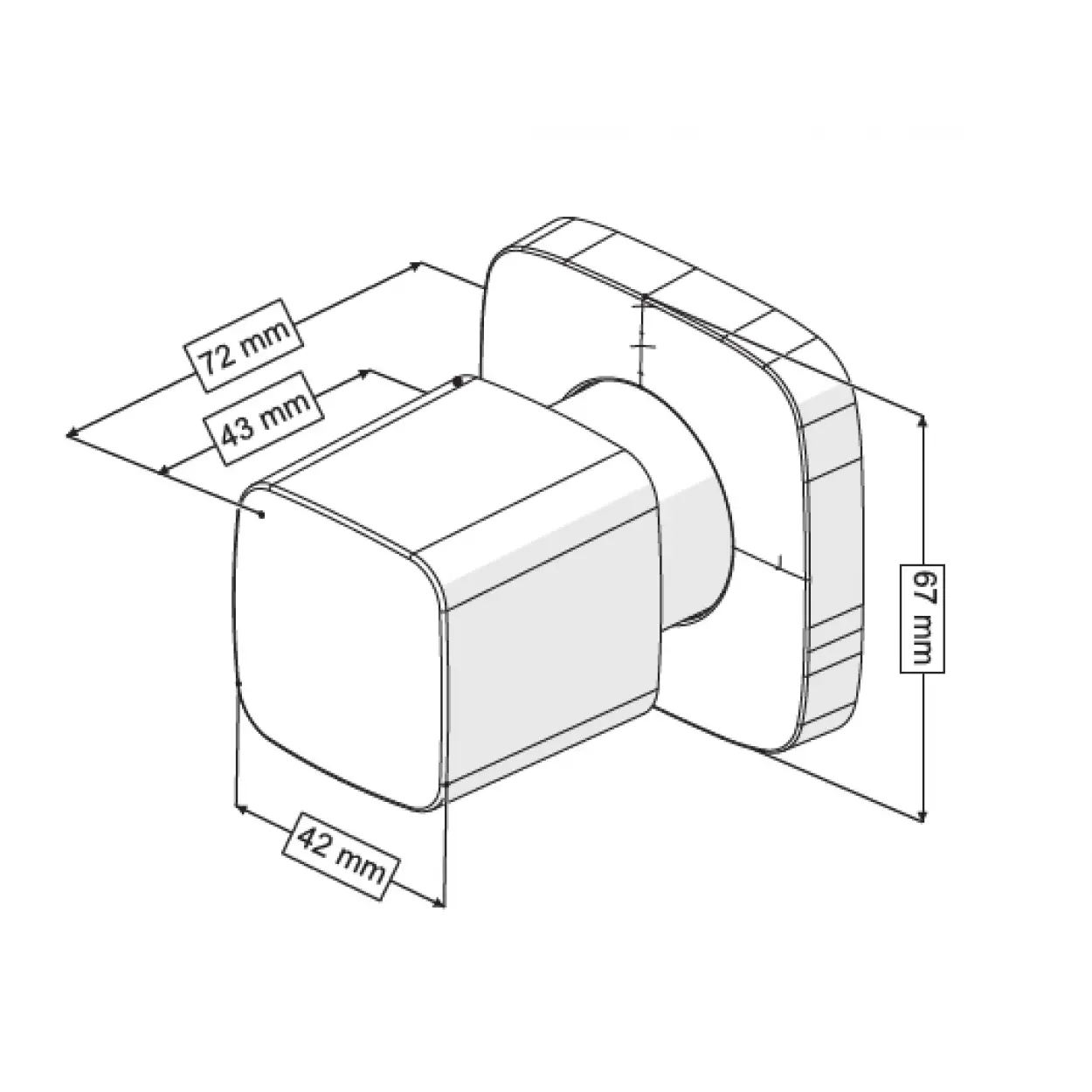 ELIXIR ANKASTRE ARA KESME VALFİ (PLASTİK VOLAN-1/2 PRİNÇ GÖVDE)