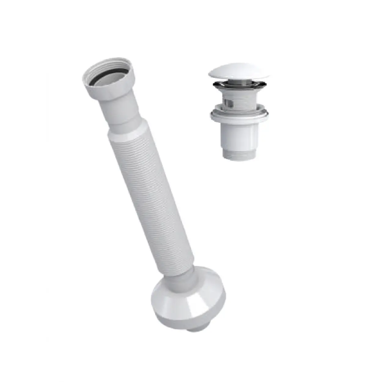 ELİXİR PUP - UP KÖRÜKLÜ SET (MAT BEYAZ - SERAMİK BAŞLIK - TAŞMA DELİKLİ)