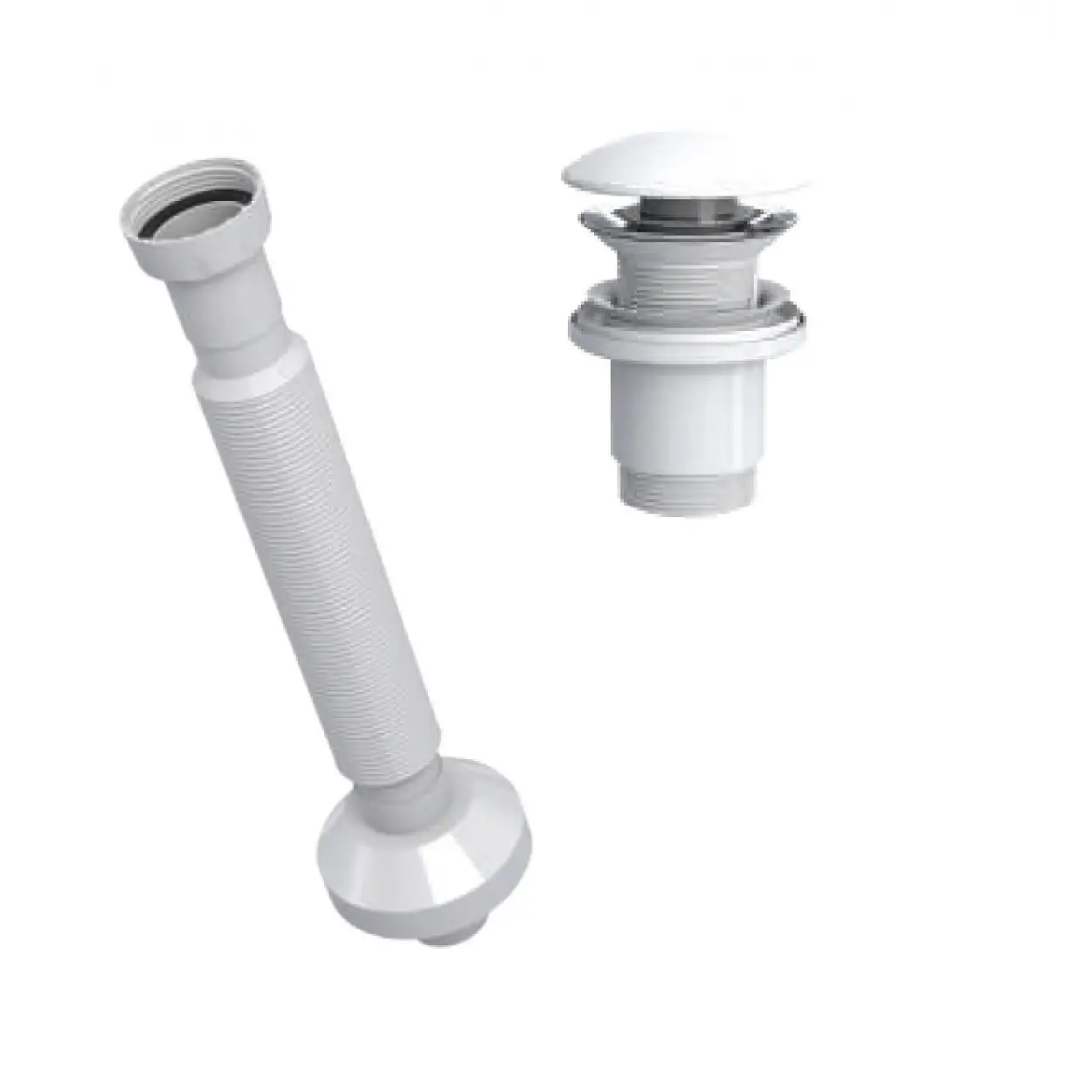 ELİXİR PUP - UP KÖRÜKLÜ SET (MAT BEYAZ - SERAMİK BAŞLIK - TAŞMA DELİKSİZ)