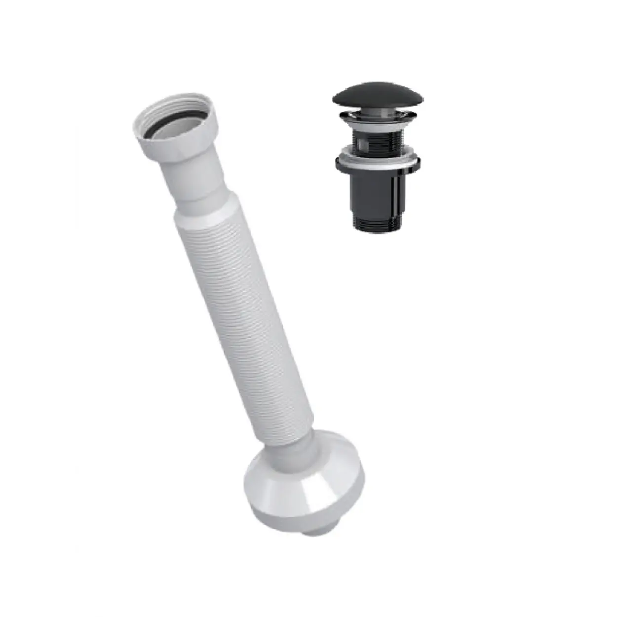 ELİXİR PUP - UP KÖRÜKLÜ SET (MAT SİYAH- SERAMİK BAŞLIK - TAŞMA DELİKLİ)