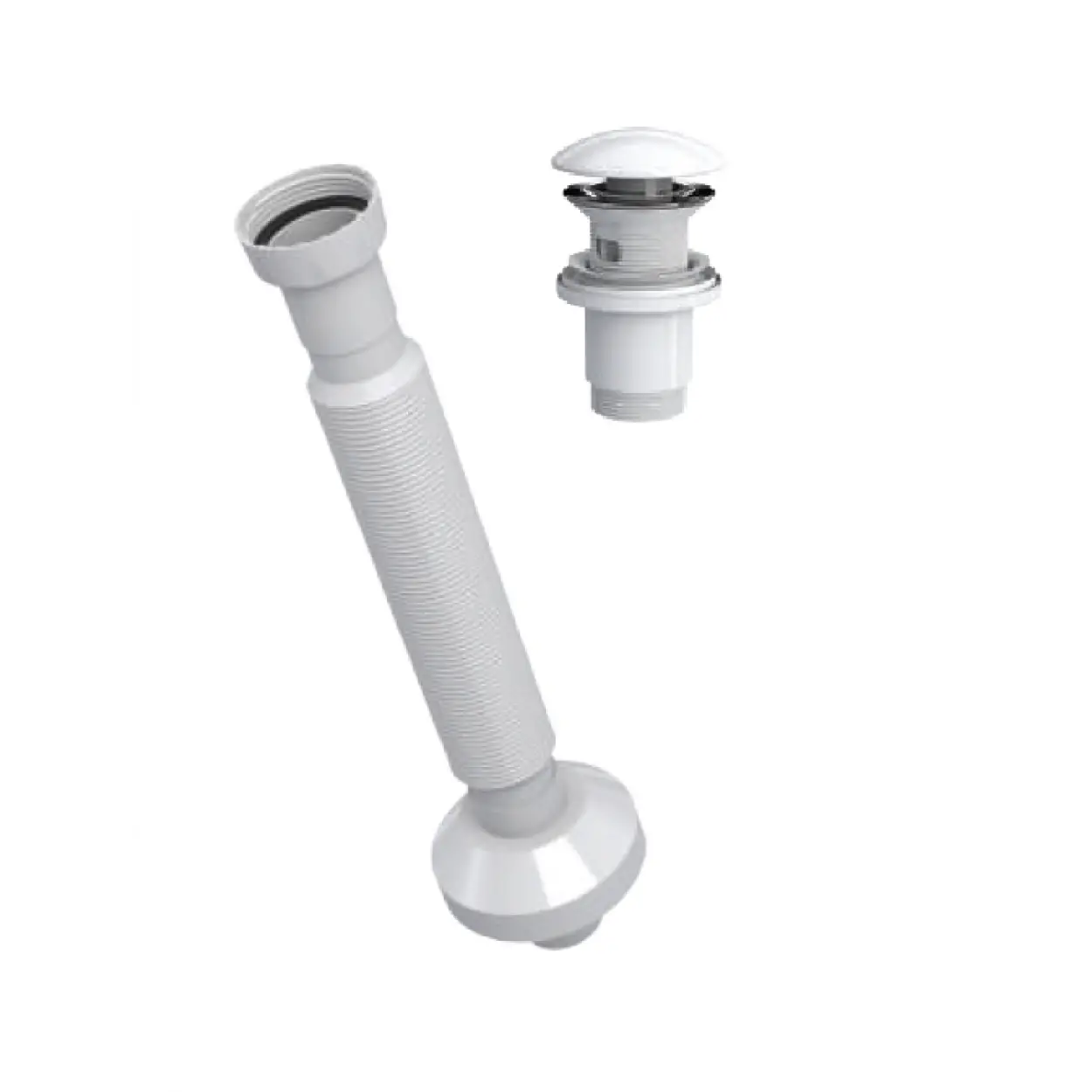 ELİXİR PUP - UP KÖRÜKLÜ SET (PARLAK BEYAZ - SERAMİK BAŞLIK - TAŞMA DELİKLİ)