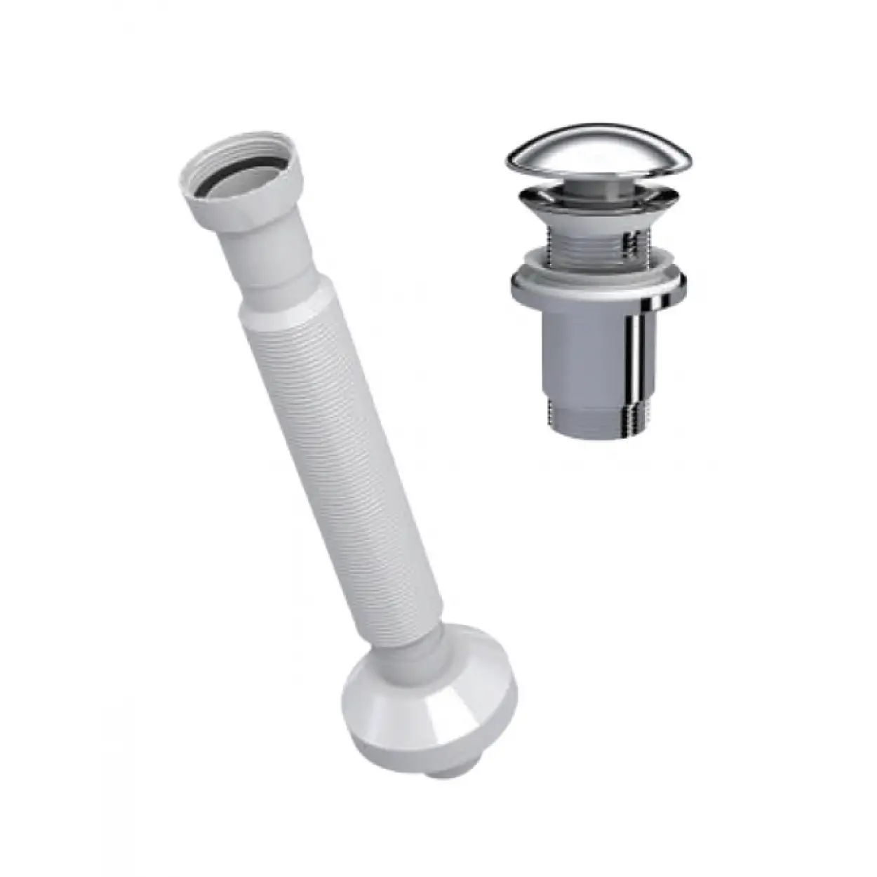 ELİXİR PUP - UP KÖRÜKLÜ SET (PARLAK KROM - SERAMİK BAŞLIK - TAŞMA DELİKSİZ)