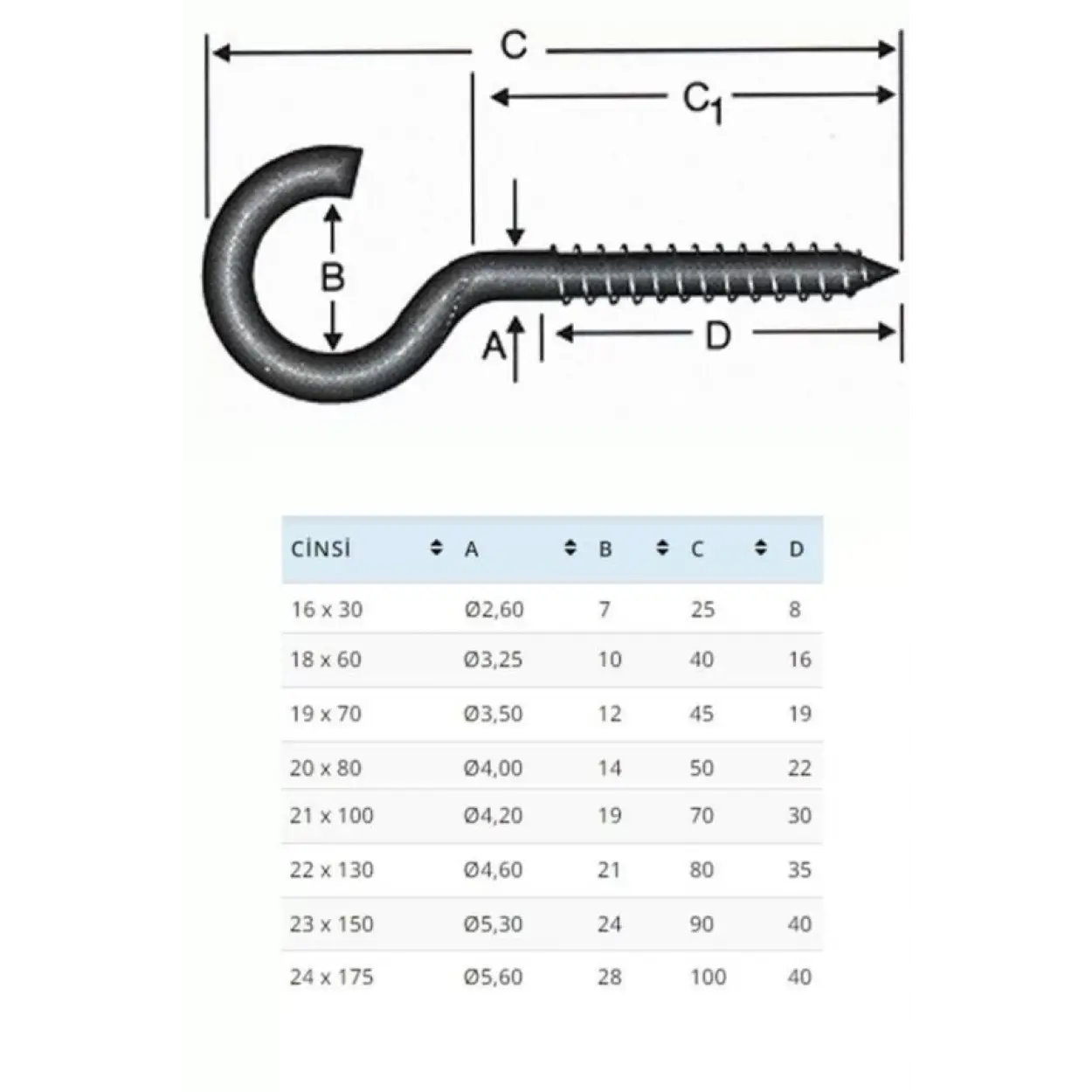 Ennalbur BA23150 23X150 Açık Piton 10 Adet