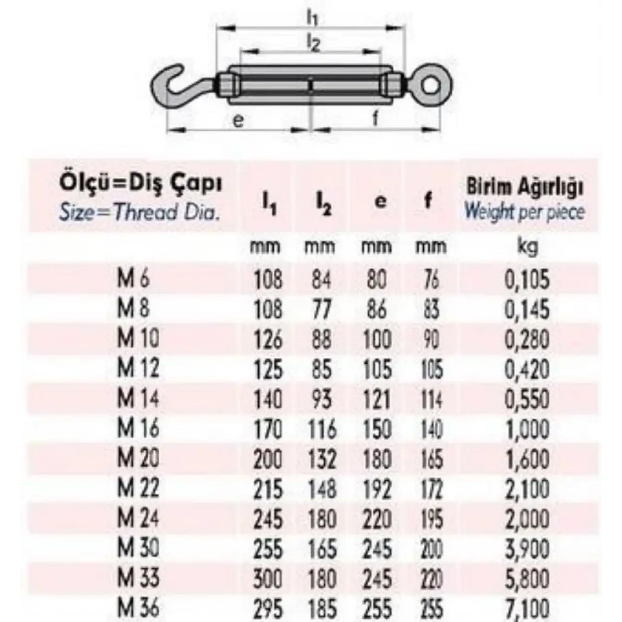 Ennalbur M12 Çektirme ( 2 Adet )