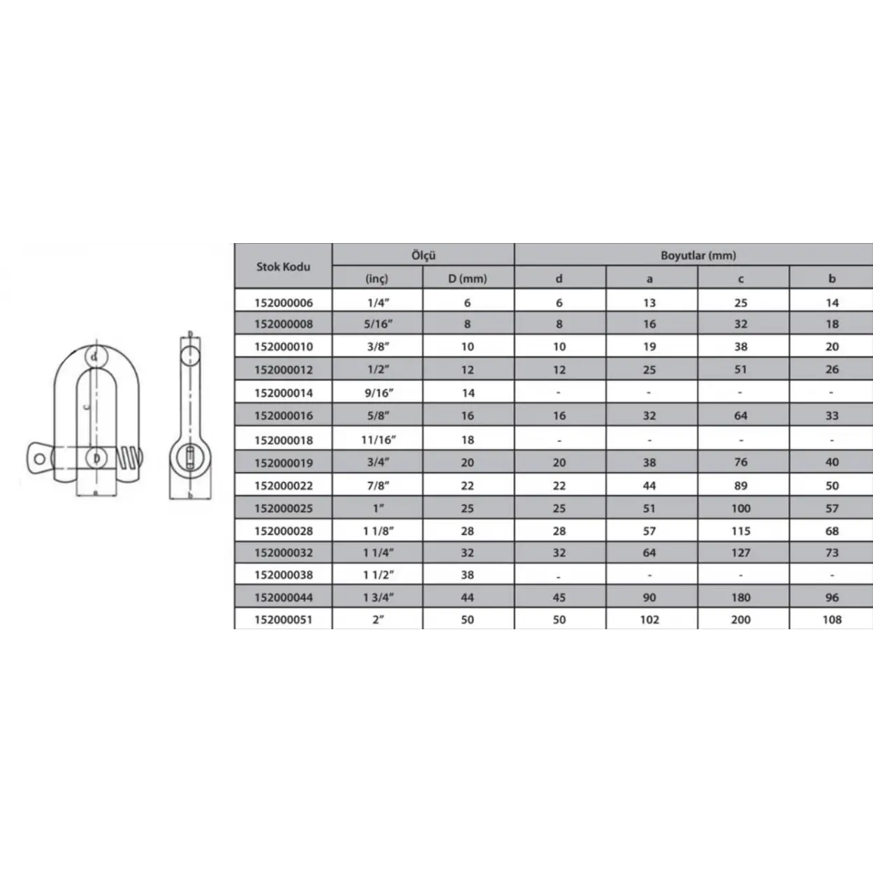 Ennalbur M12 Zincir Kilidi 1/2 ( 3 Adet )