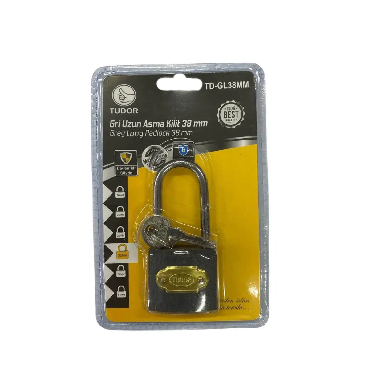 Ennalbur Tudor 38 mm Uzun Gri Asma Kilit