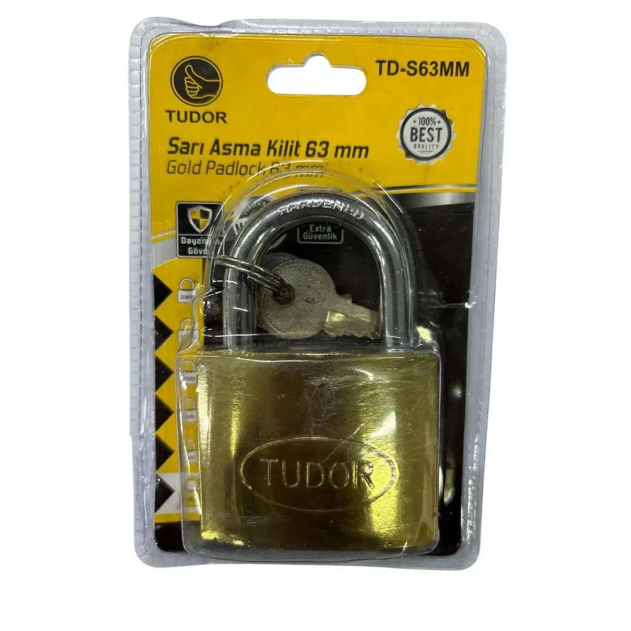 Ennalbur Tudor 63 mm Sarı Asma Kilit