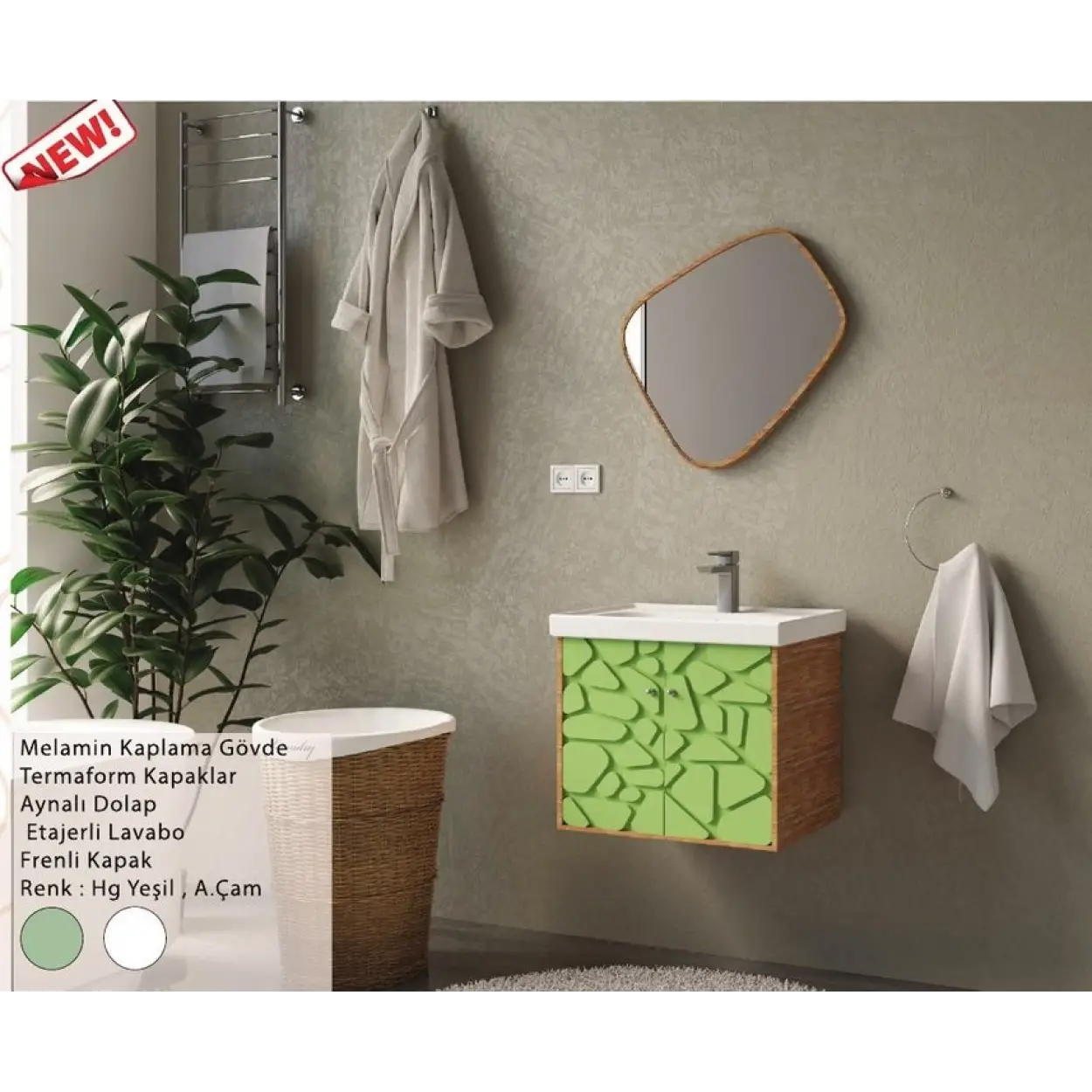 ENSA Hera 02 65 cm Banyo Dolabı Takımı