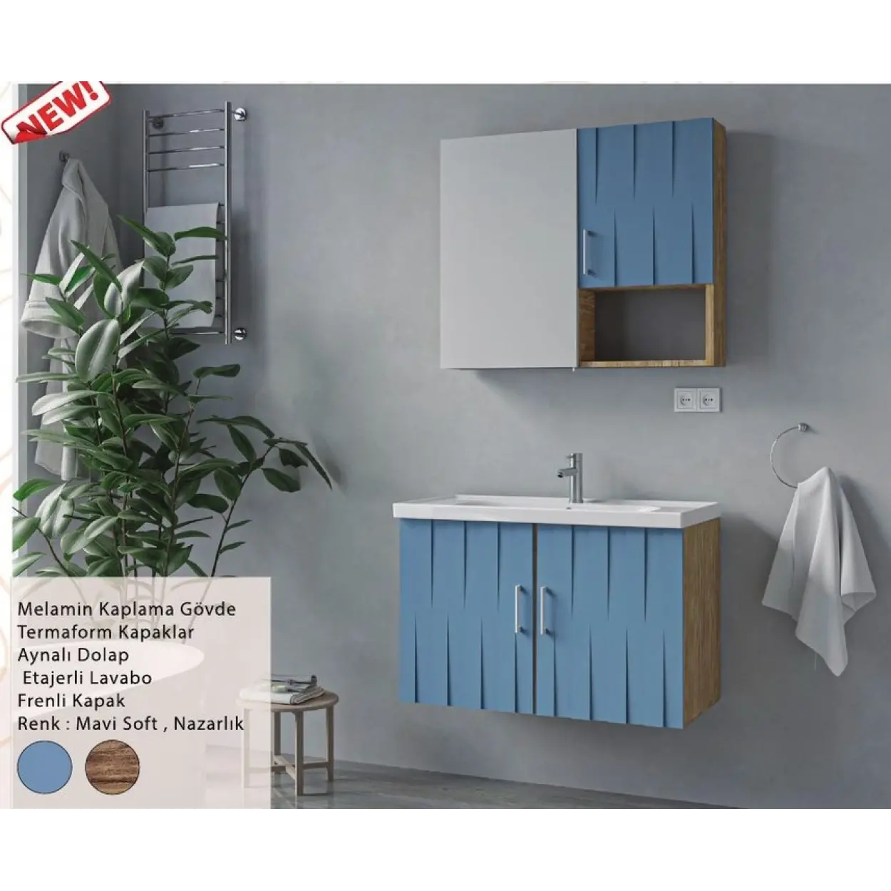 ENSA Artemis 100 cm Banyo Dolabı Takımı
