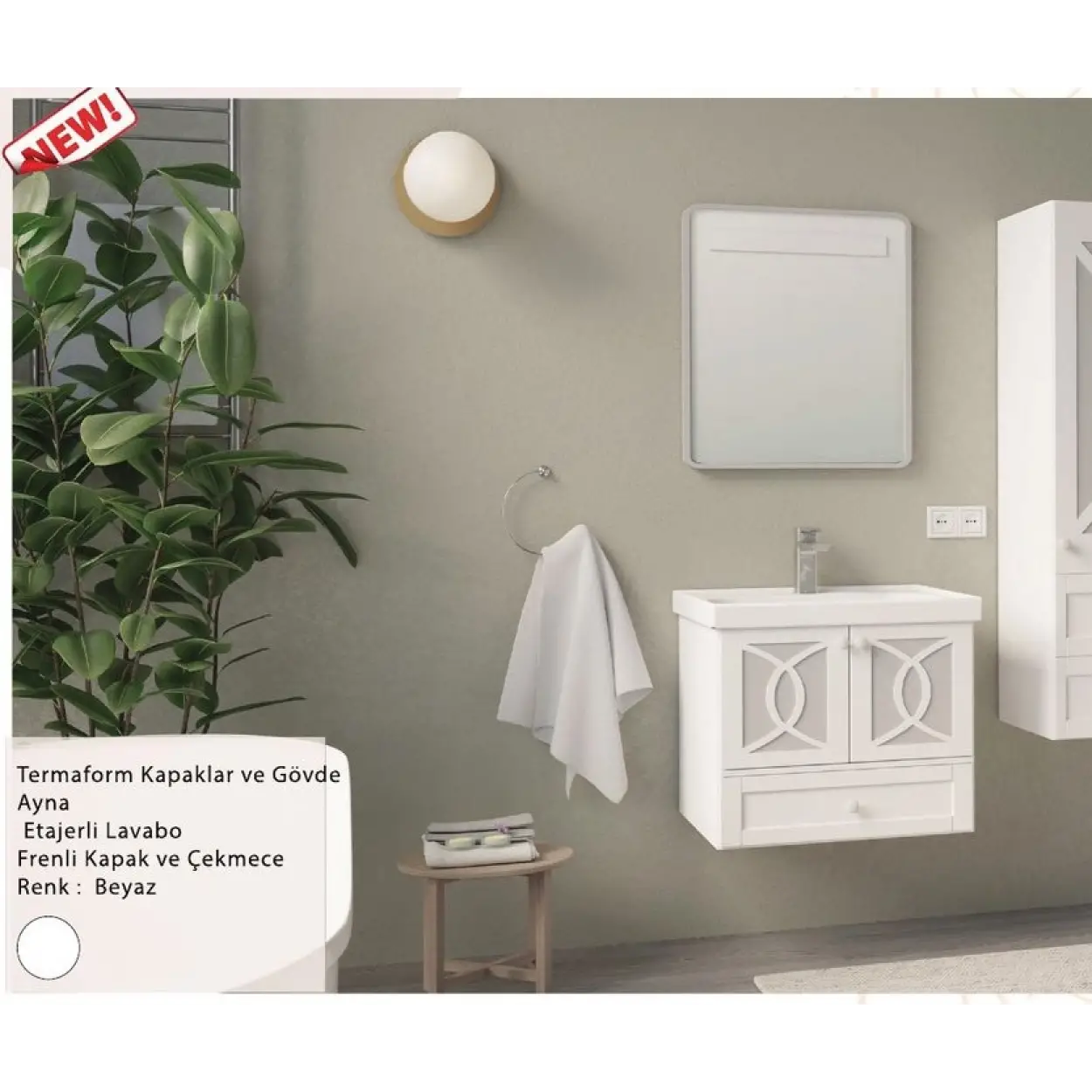 ENSA Aurora 65 cm Banyo Dolabı Takımı