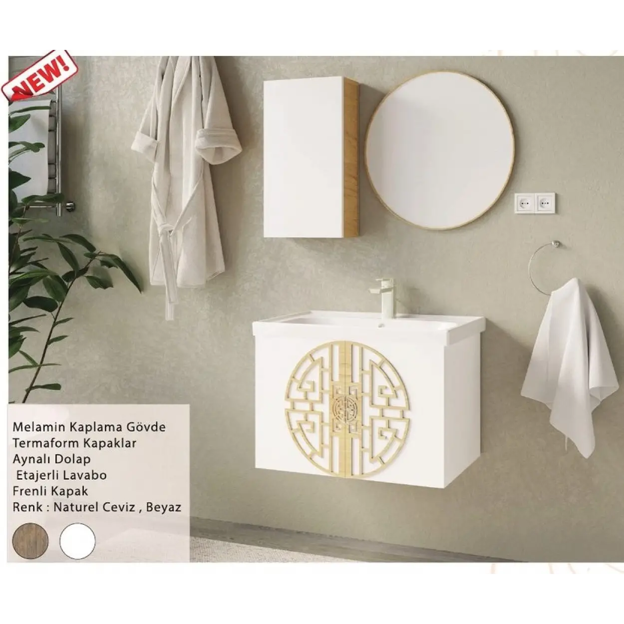 ENSA Athena 100 cm Banyo Dolabı Takımı