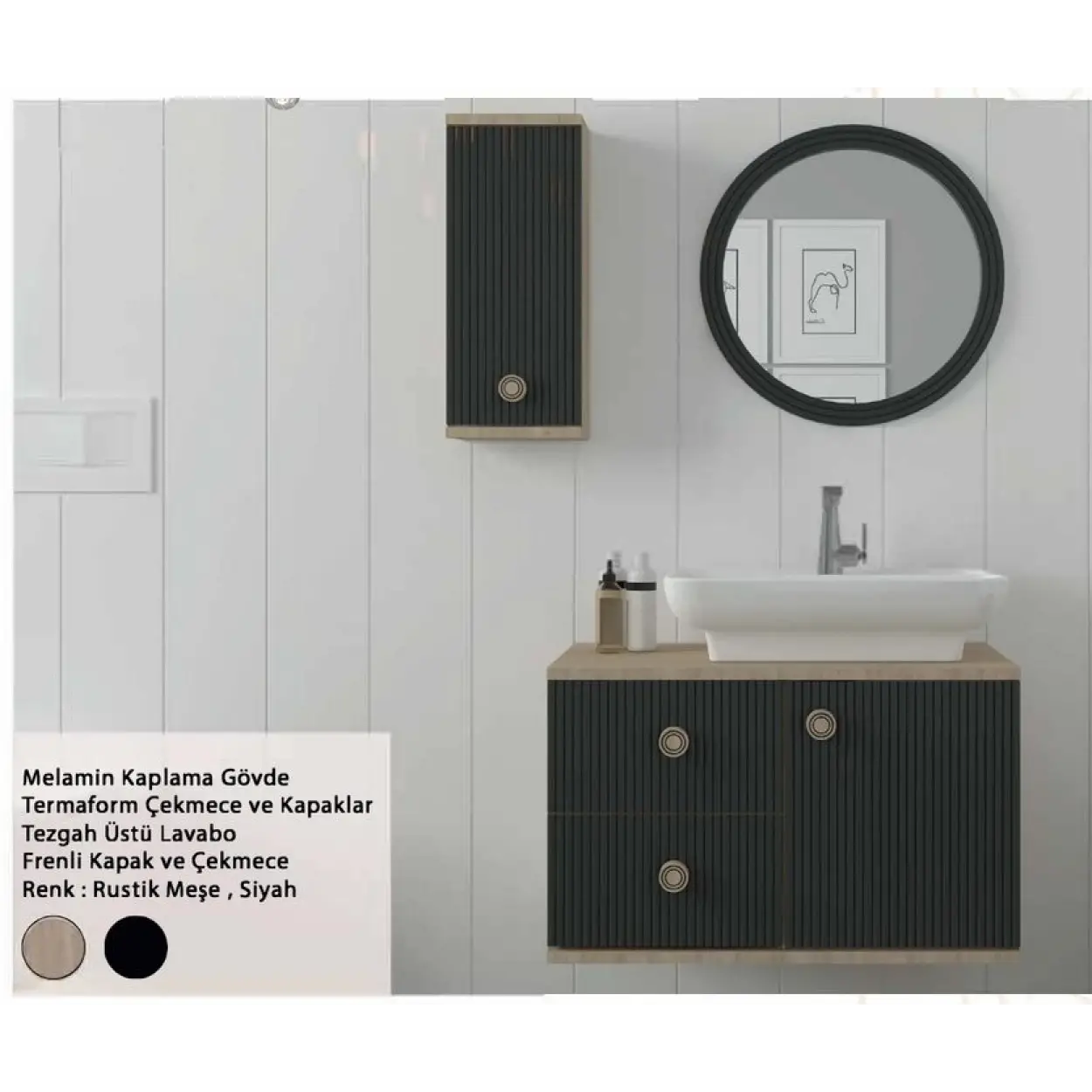ENSA Dara 120 cm Banyo Dolabı Takımı