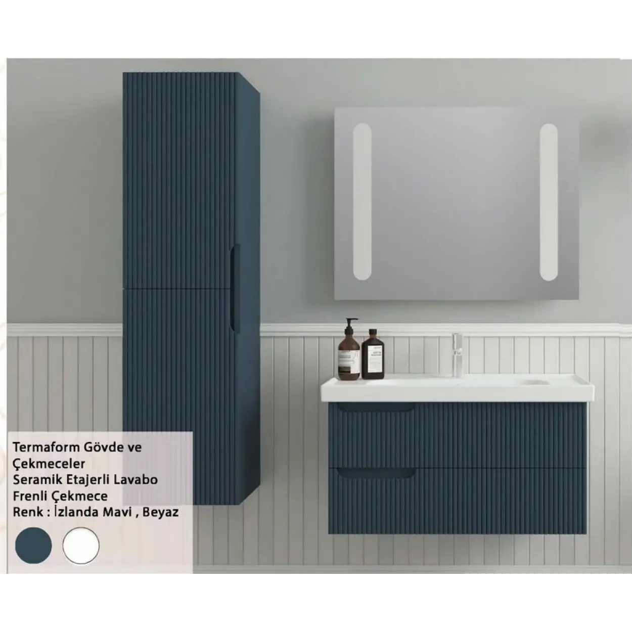 ENSA Petra 65 cm Banyo Dolabı Takımı