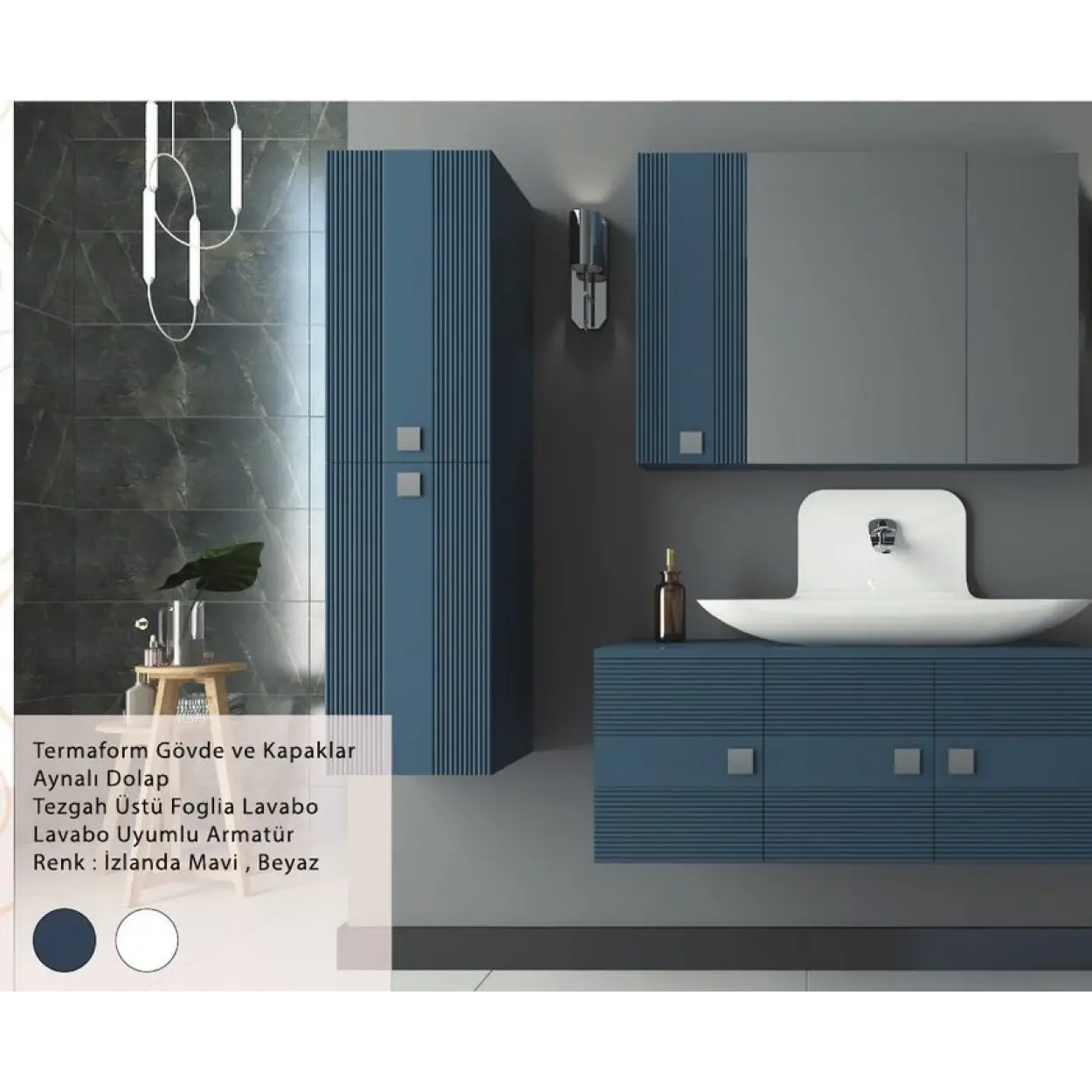 ENSA Mari 120 cm Banyo Dolabı Takımı