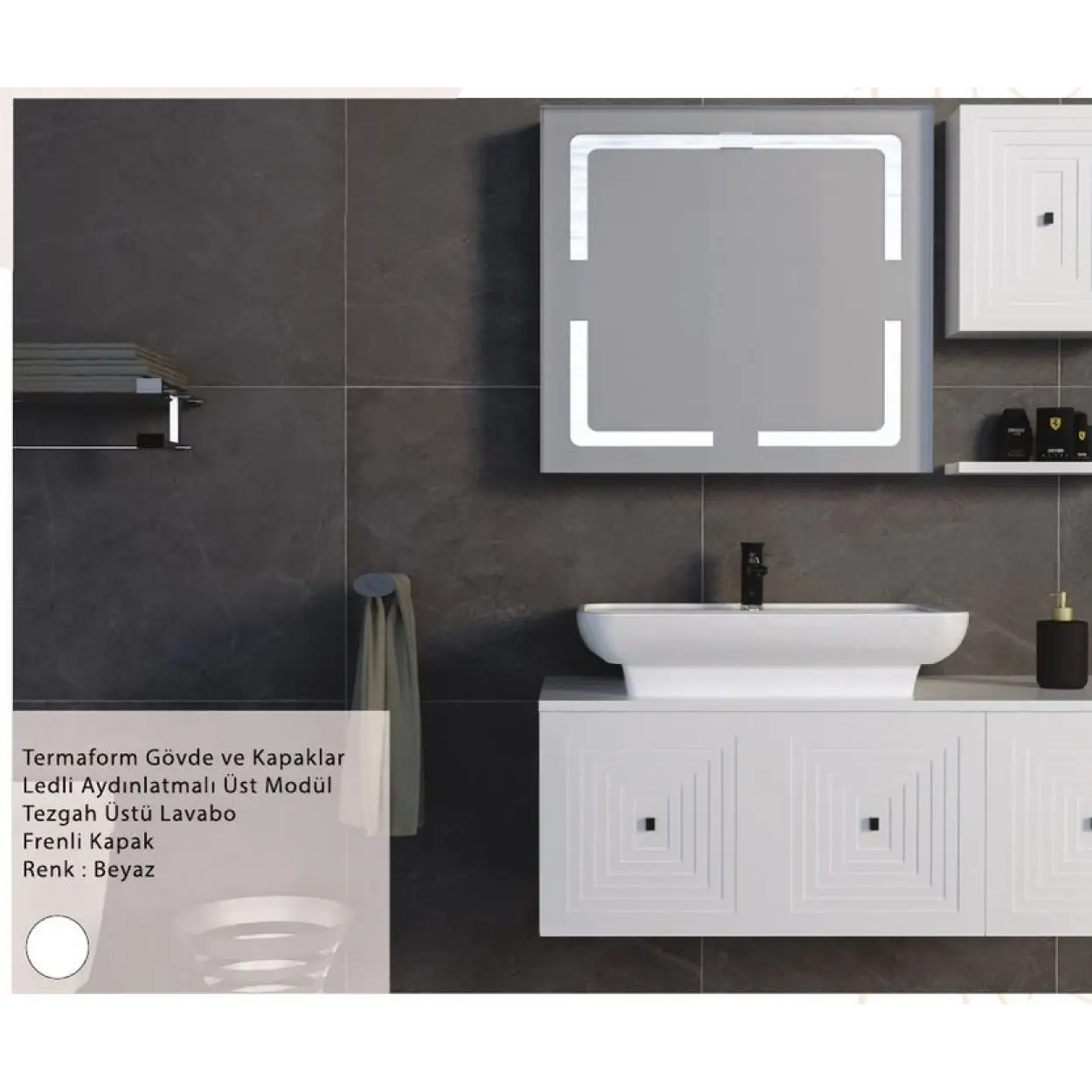 ENSA Pagoda 120 cm Banyo Dolabı Takımı