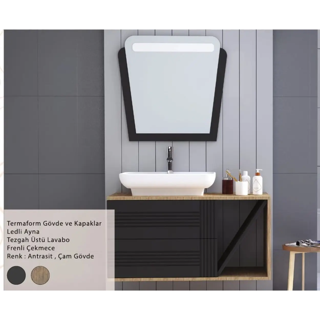 ENSA Anzak 100 cm Banyo Dolabı Takımı