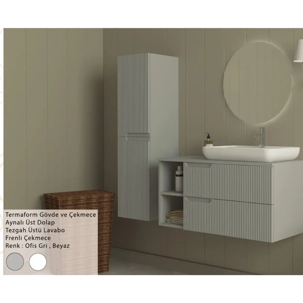 ENSA Beta 100 cm Banyo Dolabı Takımı