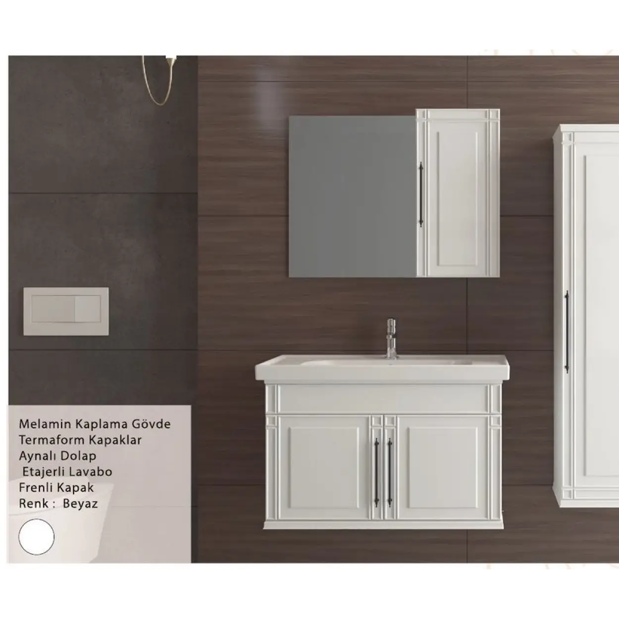 ENSA Gordion 80 cm Banyo Dolabı Takımı