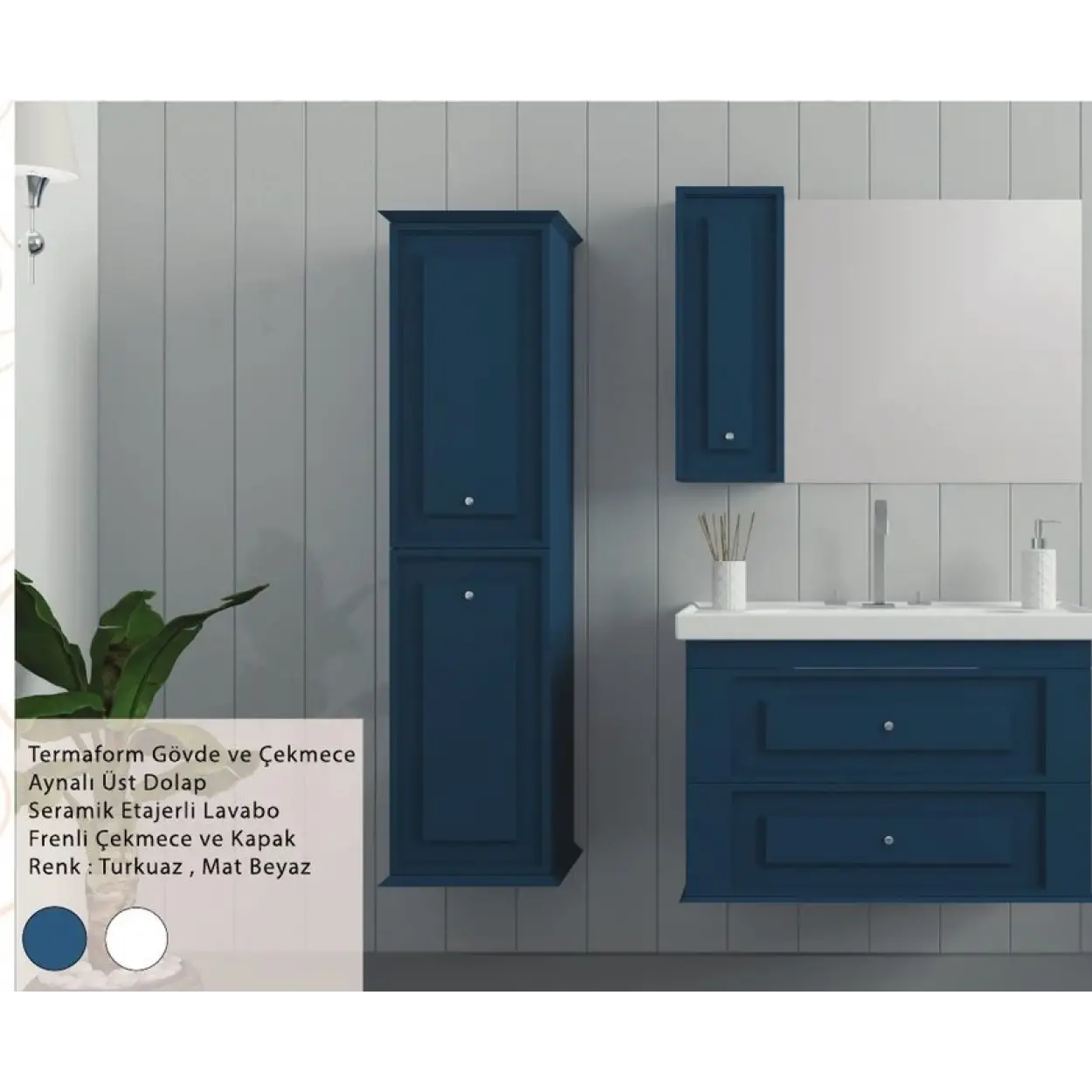 ENSA Maya 65 cm Banyo Dolabı Takımı