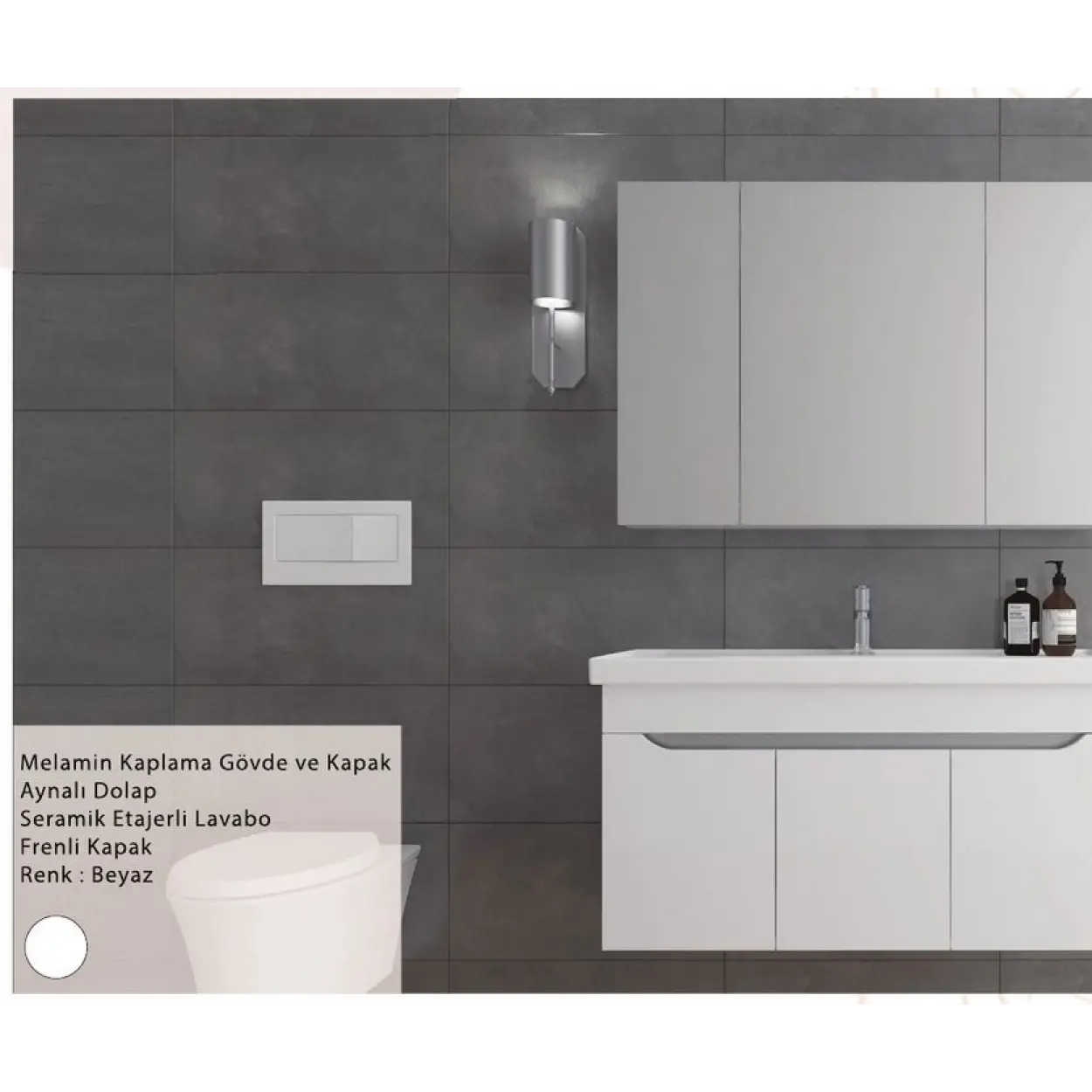 ENSA Olympos 60 cm Banyo Dolabı Takımı