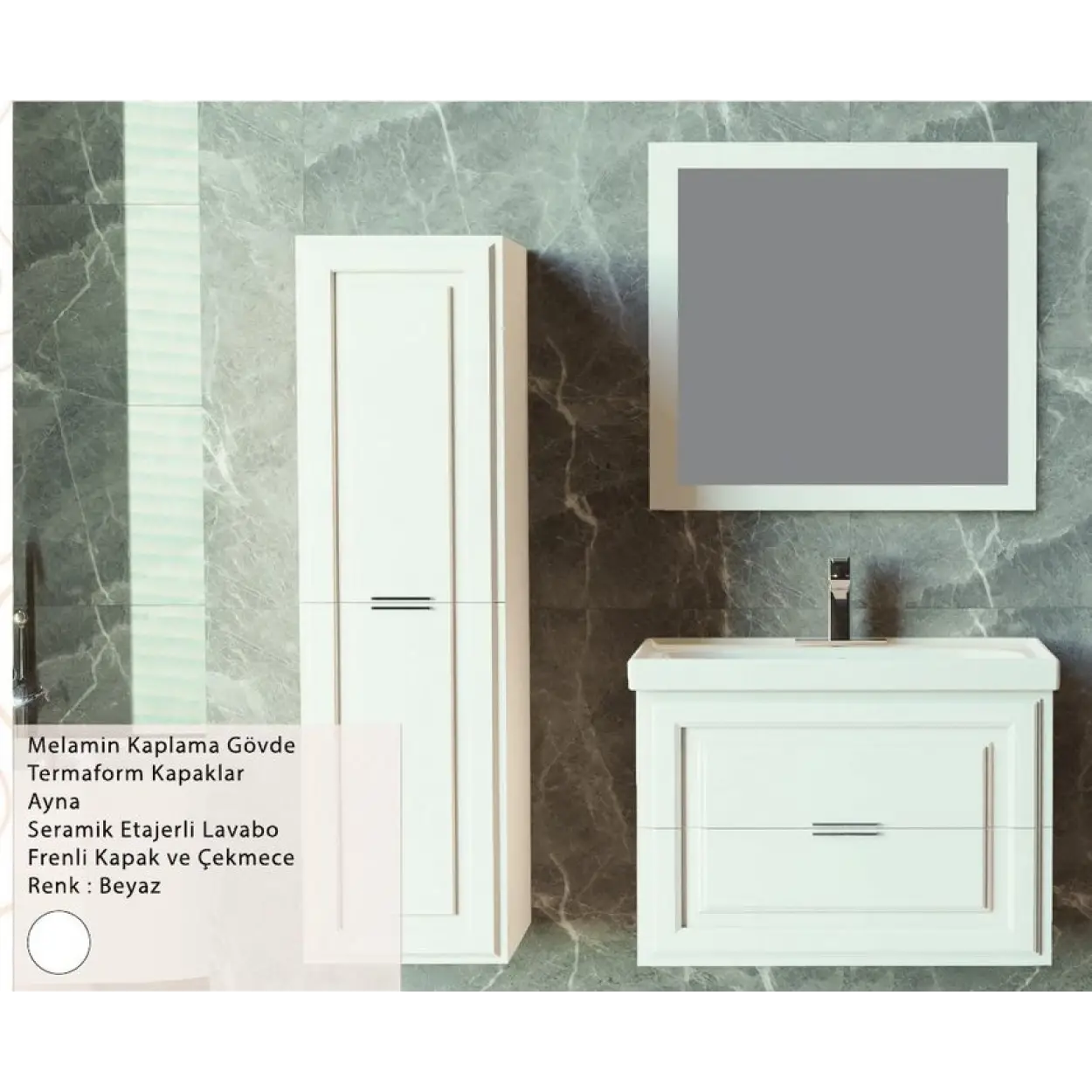 ENSA Roma 65 cm Banyo Dolabı Takımı