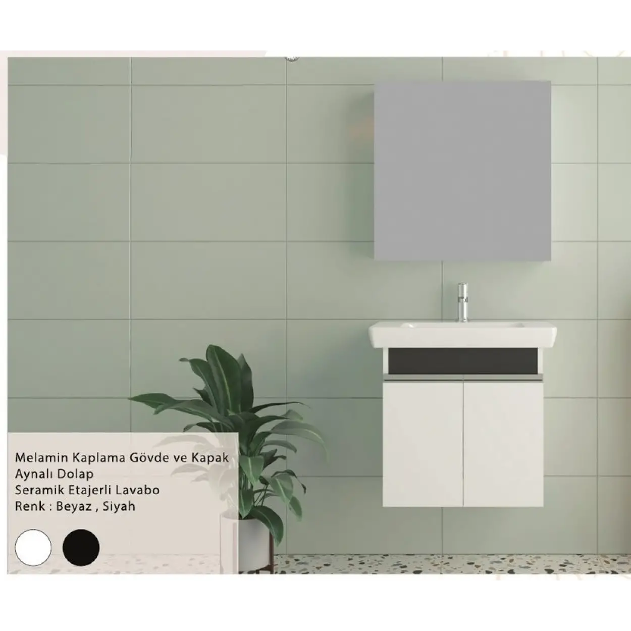 ENSA Asos 85 cm Banyo Dolabı Takımı