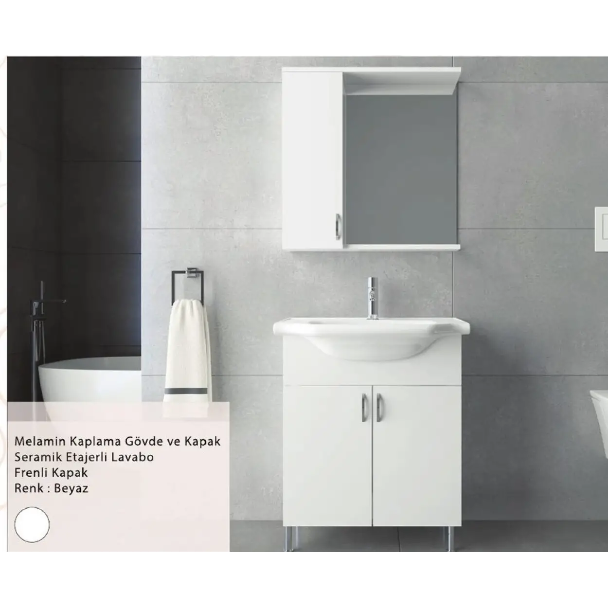 ENSA Karya 65 cm Banyo Dolabı Takımı