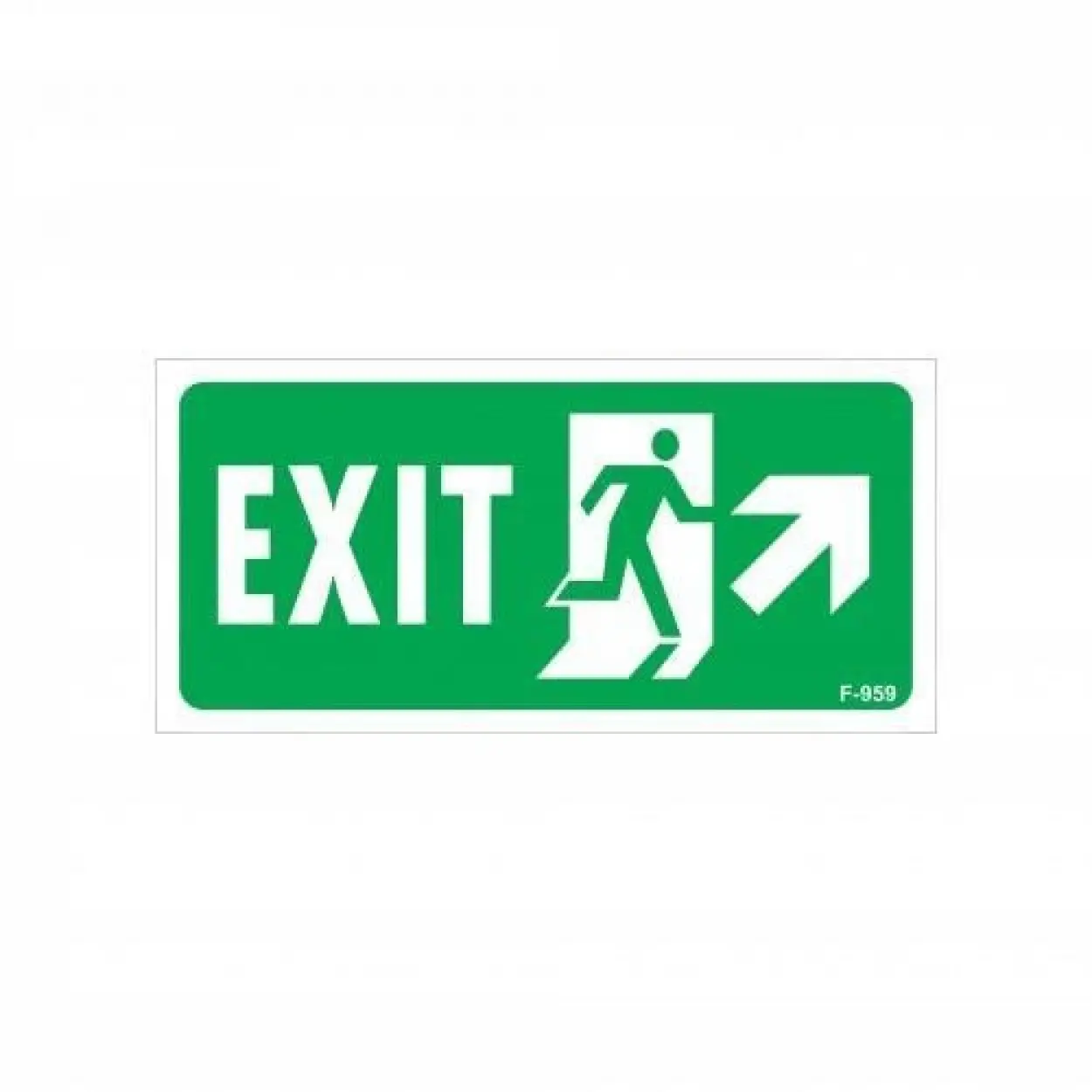 Exit Sağ Yukarı Uyarı Levhası 17,5x25 KOD:959