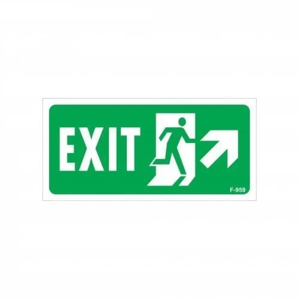 Exit Sağ Yukarı Uyarı Levhası 17,5x25 KOD:959