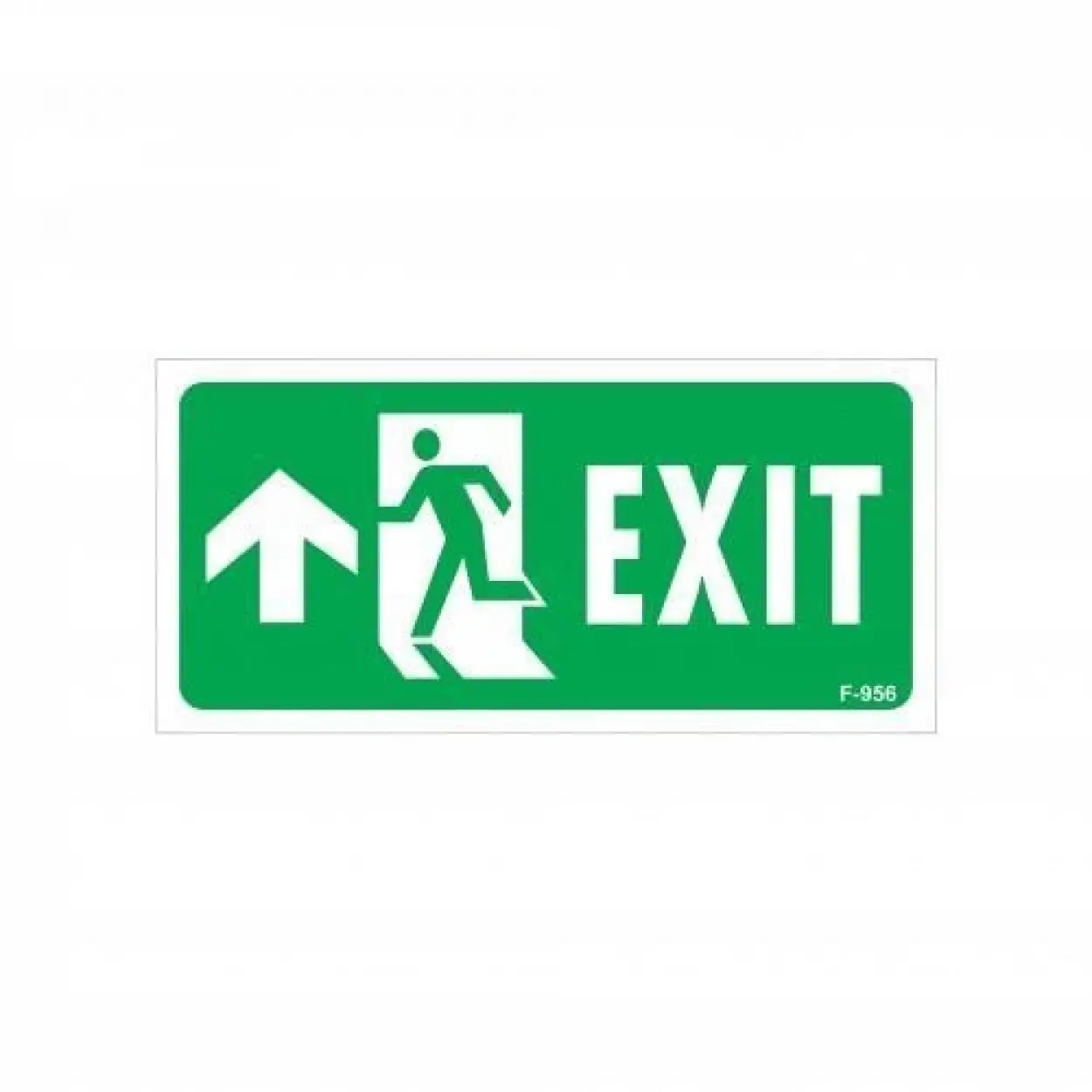 Exit Yukarı Sol Ok İşaretli Uyarı Levhası 17,5x25 KOD:956