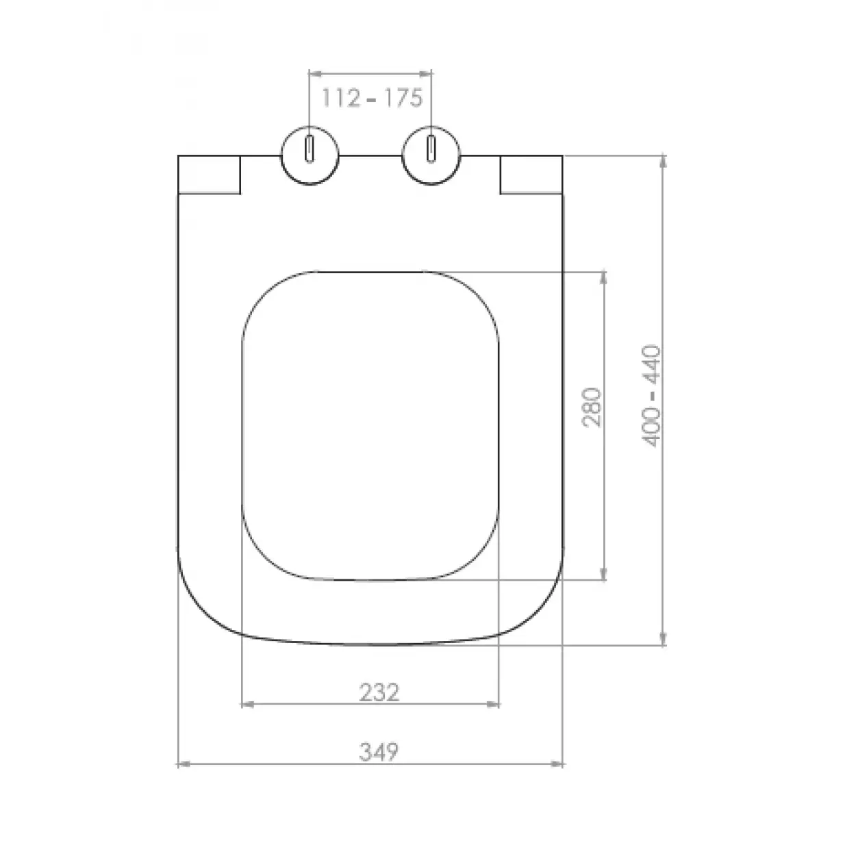 FORTE KLOZET KAPAĞI (YAVAŞ KAPANAN - METAL MENTEŞE TAKIMI - ÜSTTEN SIKMALI)