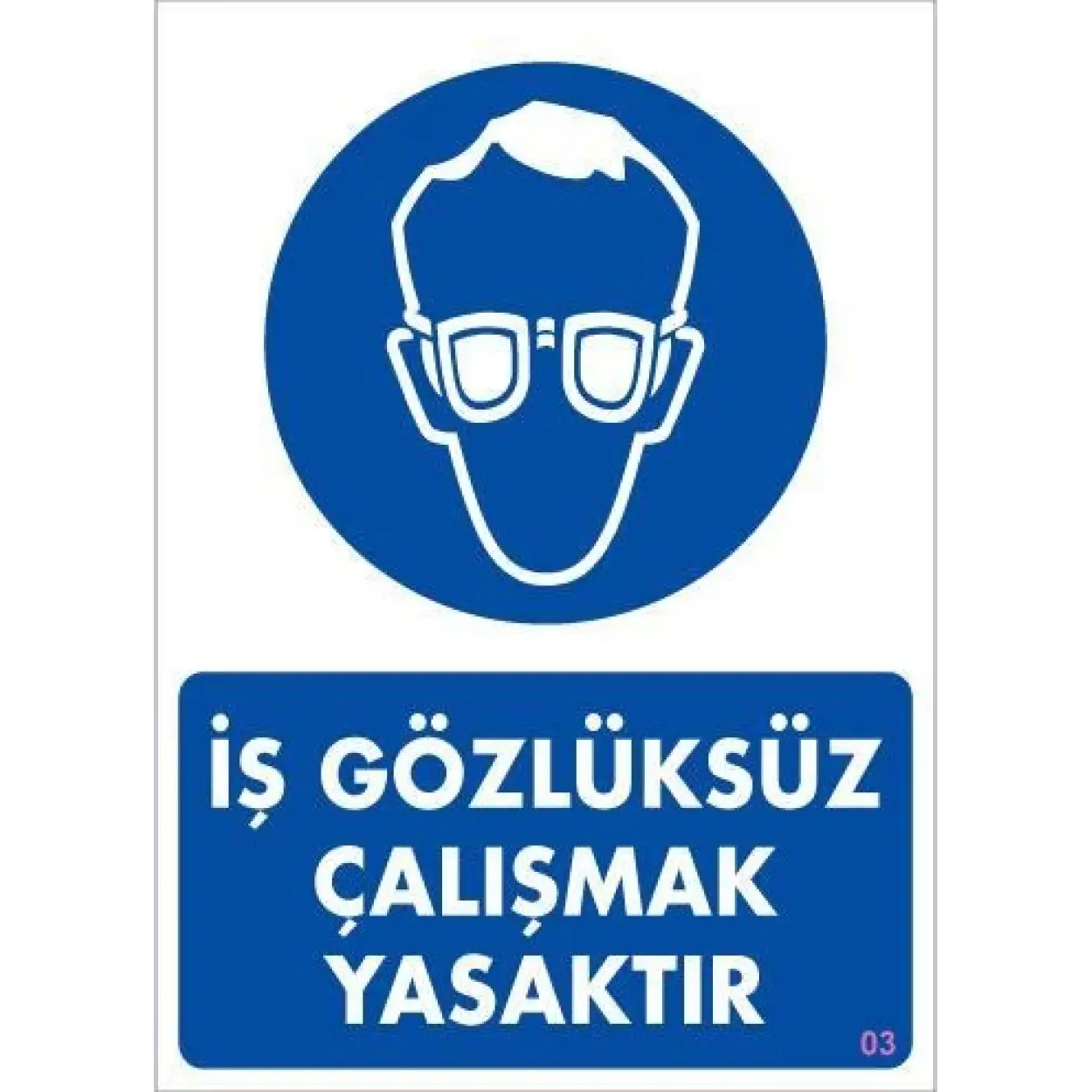 İş Koruyucu Takınız Uyarı Levhası 25x35 KOD:3