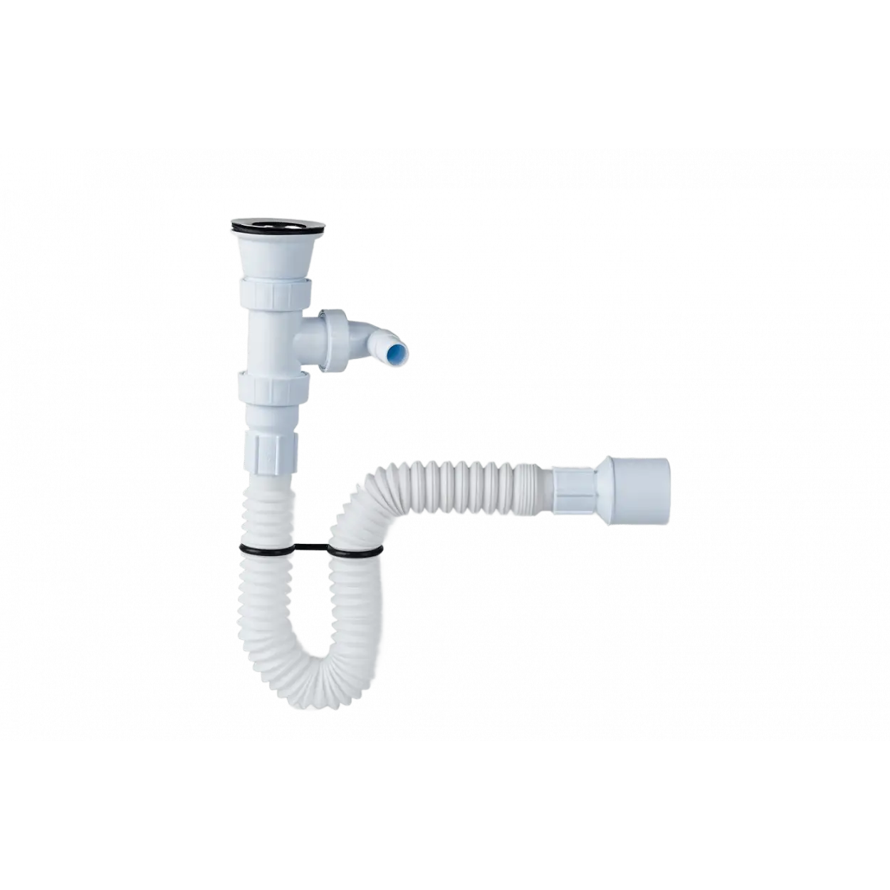 JAPAR - Lavabo ve Evye Sifonu Körüklü 11/2 Q50 (Çamaşır ve Bulaşık Makine Girişli )