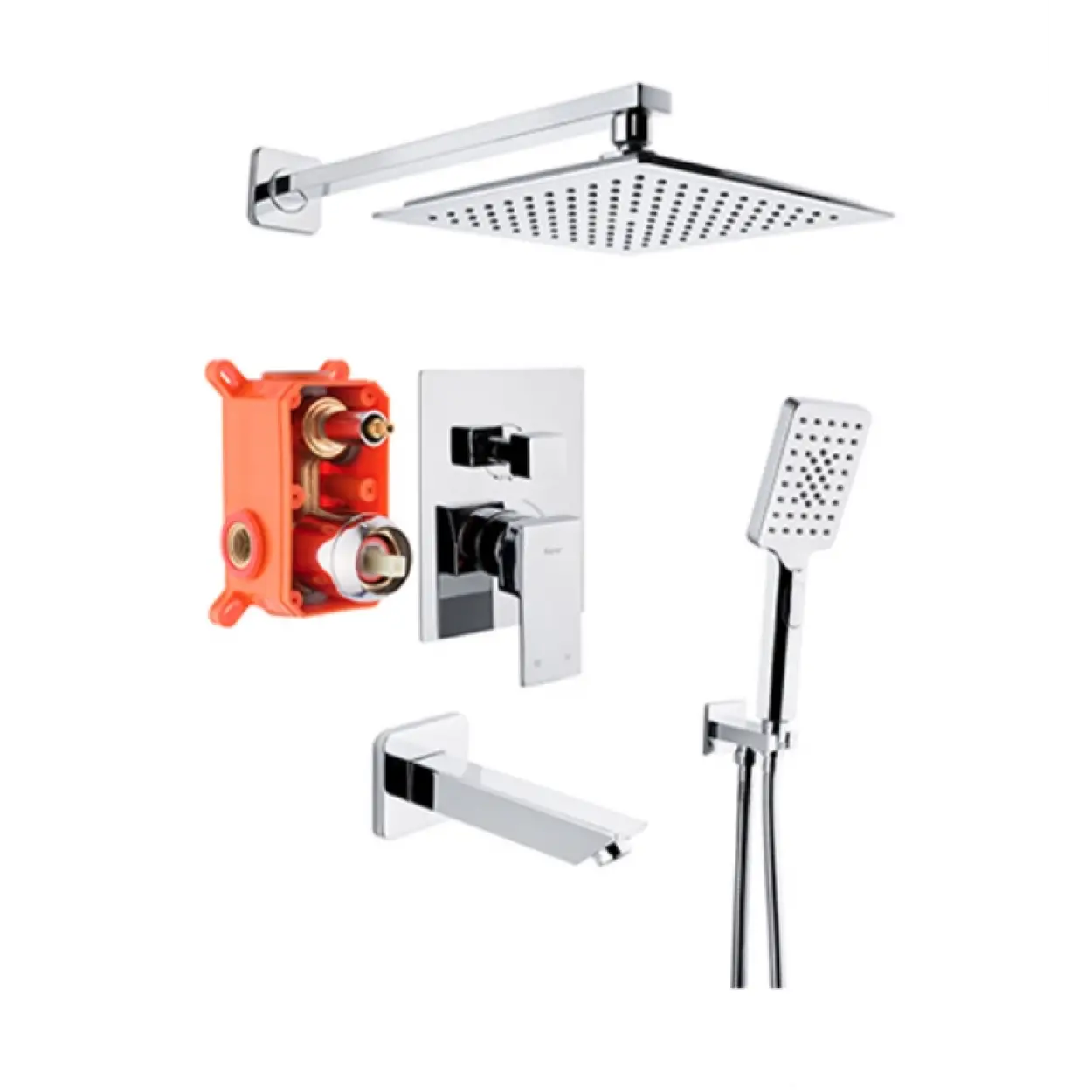 KARE - ANKASTRE BANYO SETİ 3 YOLLU