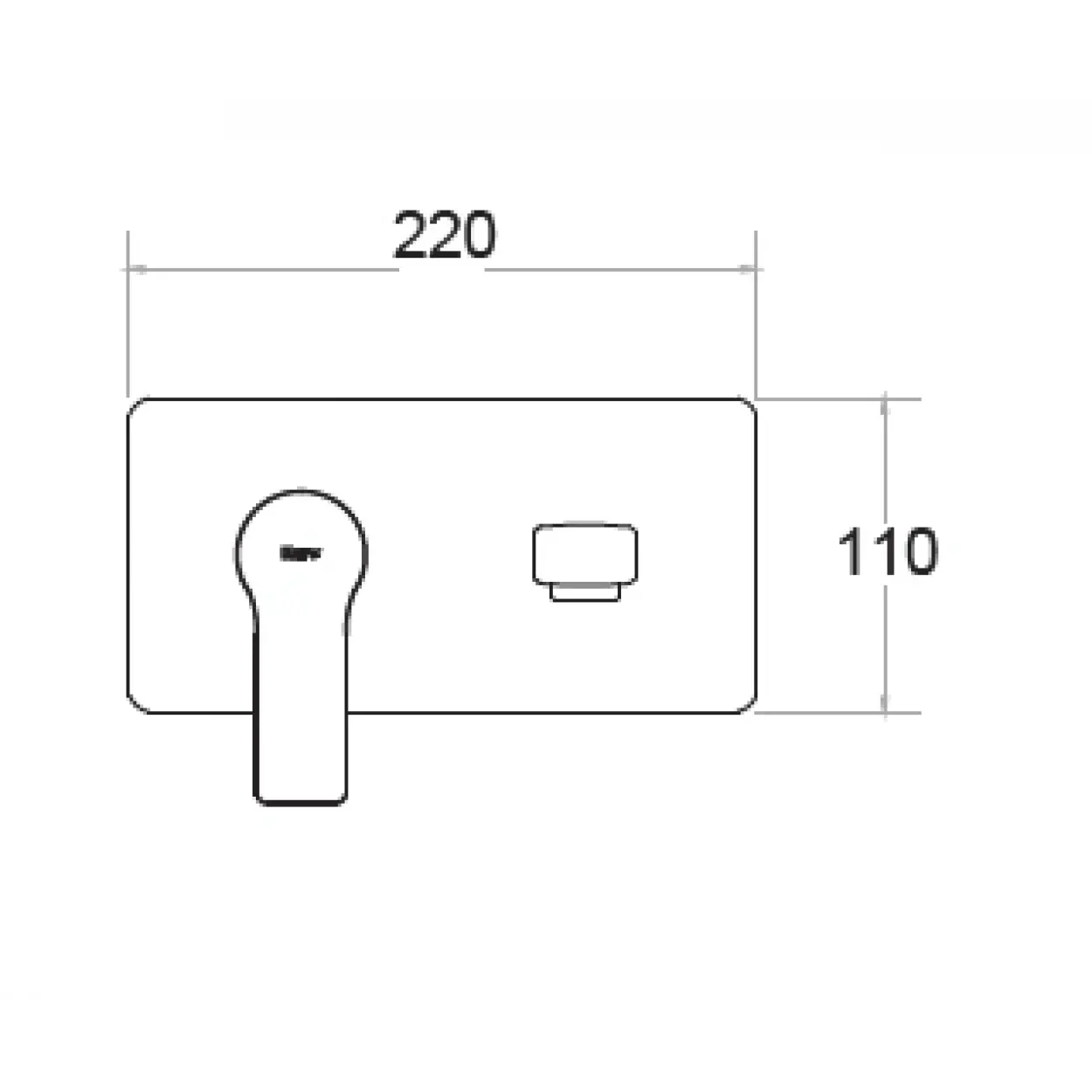 KARE - ANKASTRE LAVABO BATARYASI (SİYAH)