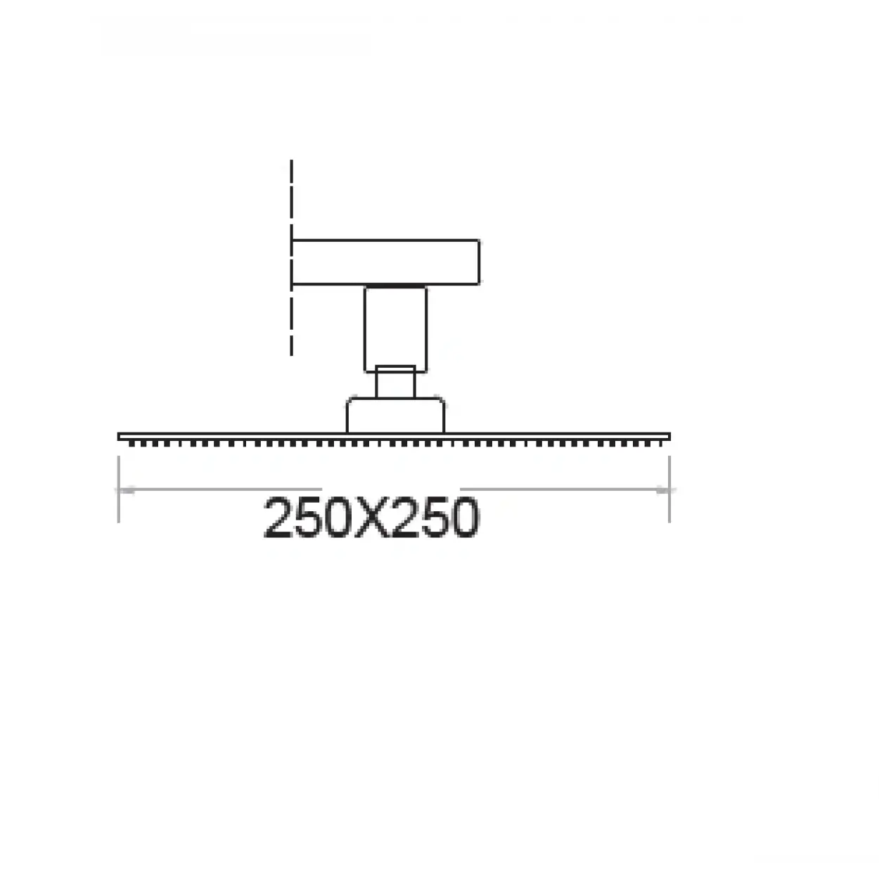 KARE - ANKASTRE TEPE DUS BASLIGI 304 PASLANMAZ (SİYAH - 225X225)
