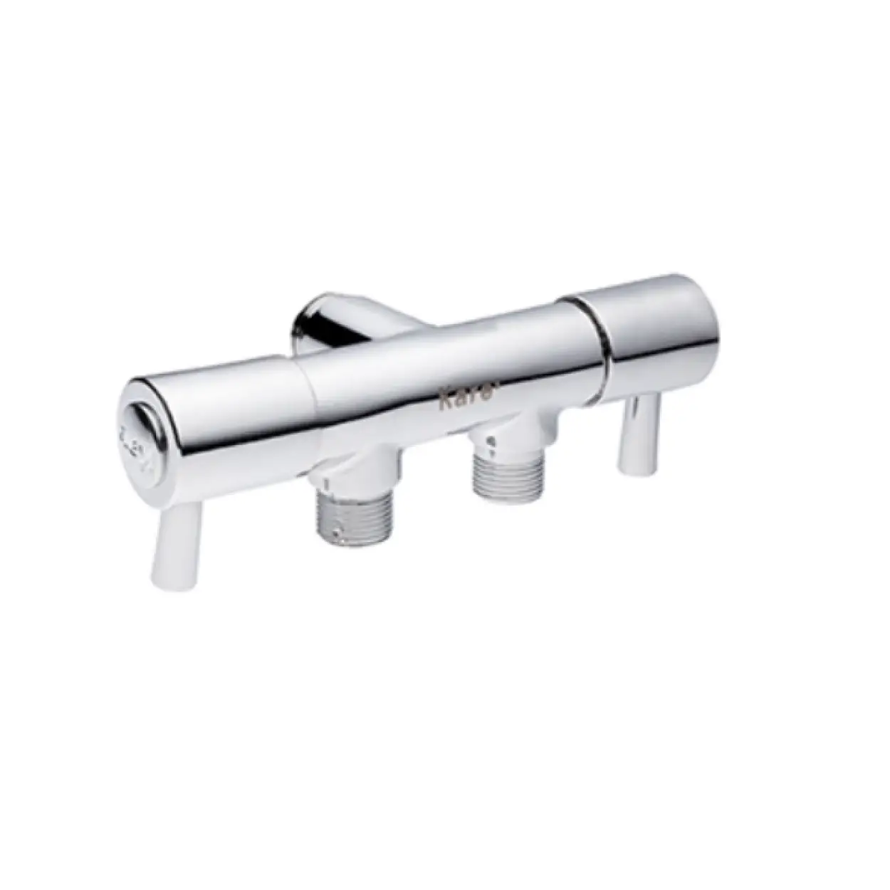 KARE - ÇİFTLİ TAHARET MUSLUGU  1/2 (ZAMAK BAŞLINÇ - PRİNÇ SALMASTRA)