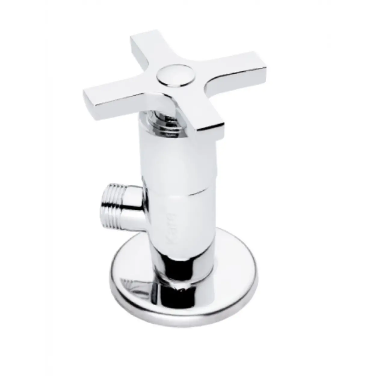 KARE - DEKORATİF ARA MUSLUK 1/2 AÇ-KAPA (ZAMAK BAŞLIK-PRİNÇ SALMASTRA)