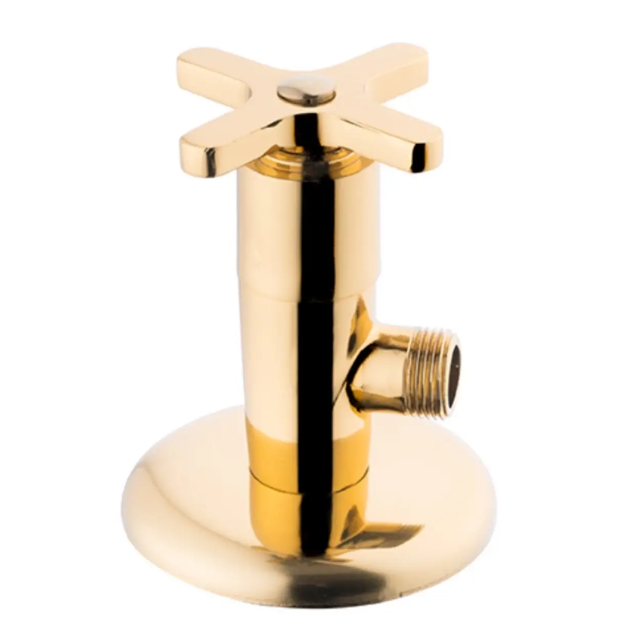 KARE - GOLD DEKORATİF ARA MUSLUK 1/2 (ZAMAK BAŞLIK -PRİNÇ SALMASTRA)